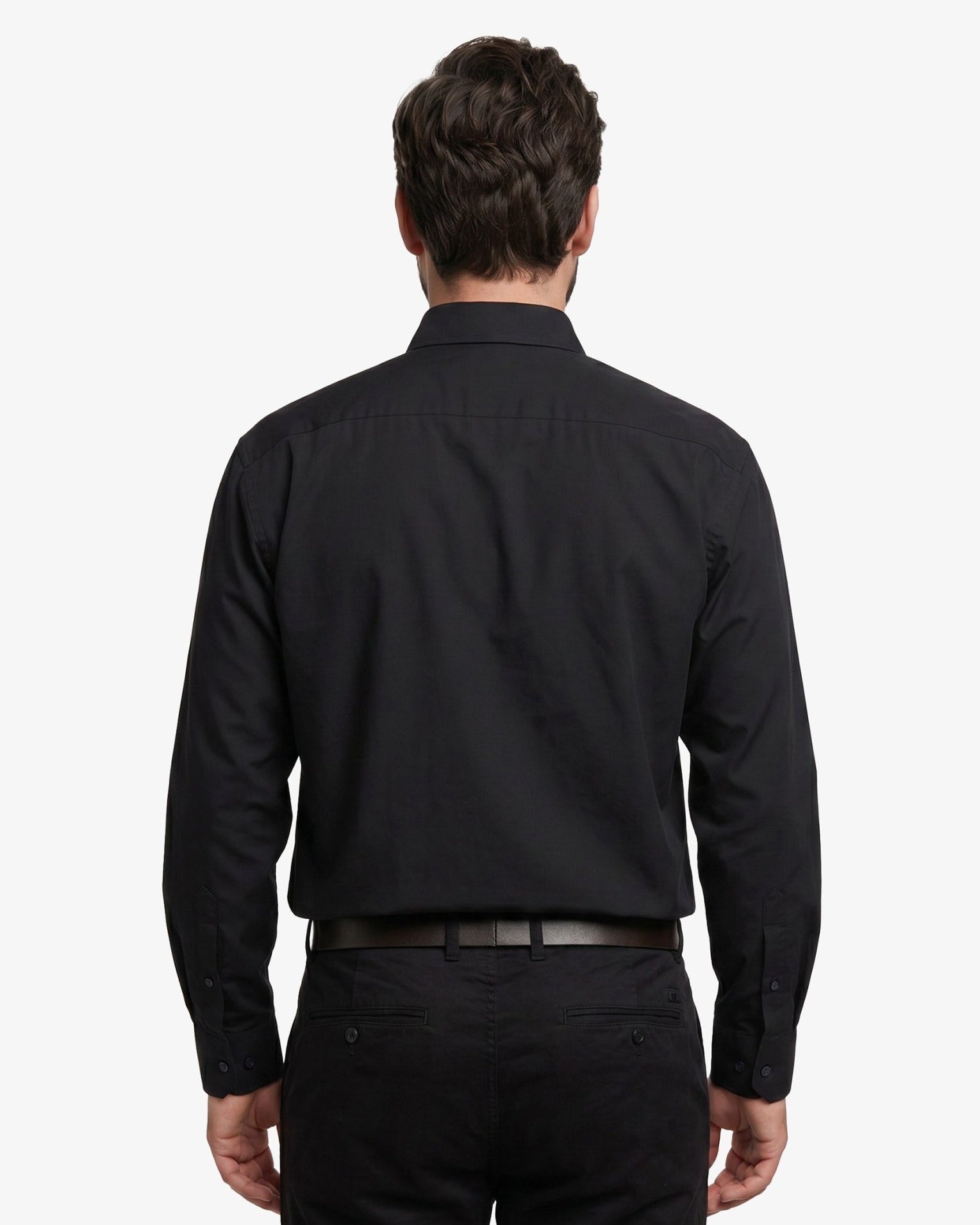Manchester Camisa de Vestir Lisa Big and Tall Algodón y Poliéster con Cuello Ajustable - Manchester