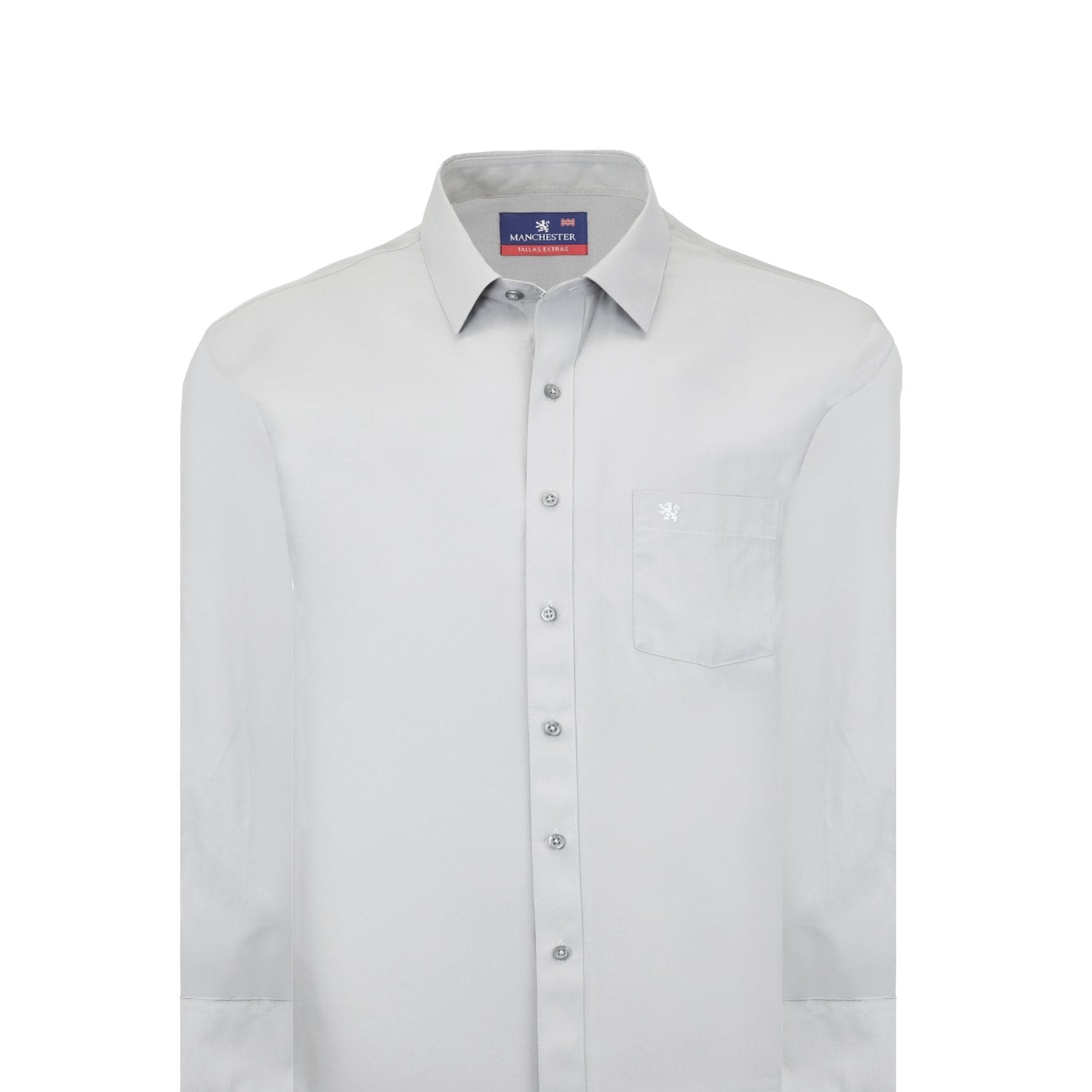 Manchester Camisa de Vestir Lisa Big and Tall - Manga Larga - Manchester