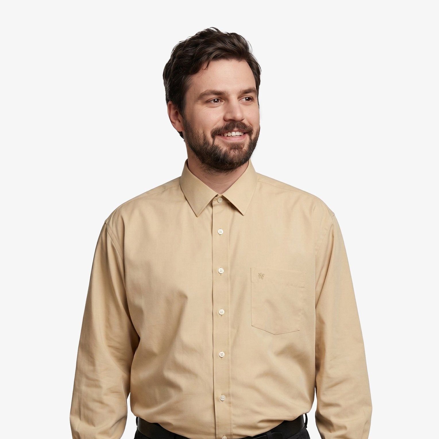 Manchester Camisa de Vestir Lisa Big and Tall - Manga Larga - Manchester