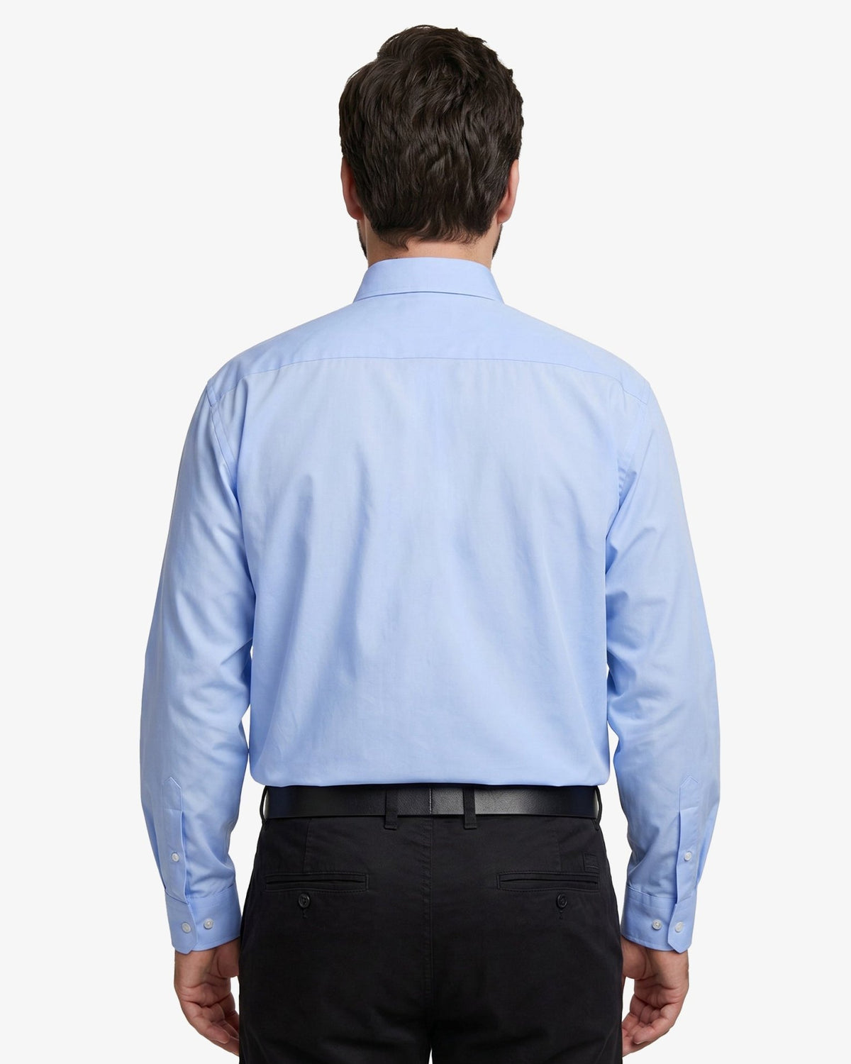 Manchester Camisa de Vestir Lisa Big and Tall - Manga Larga - Manchester
