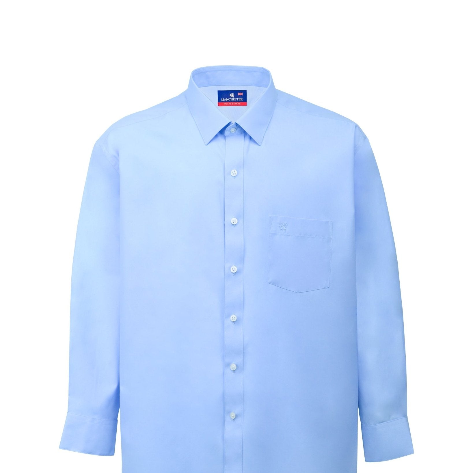 Manchester Camisa de Vestir Lisa Big and Tall - Manga Larga - Manchester