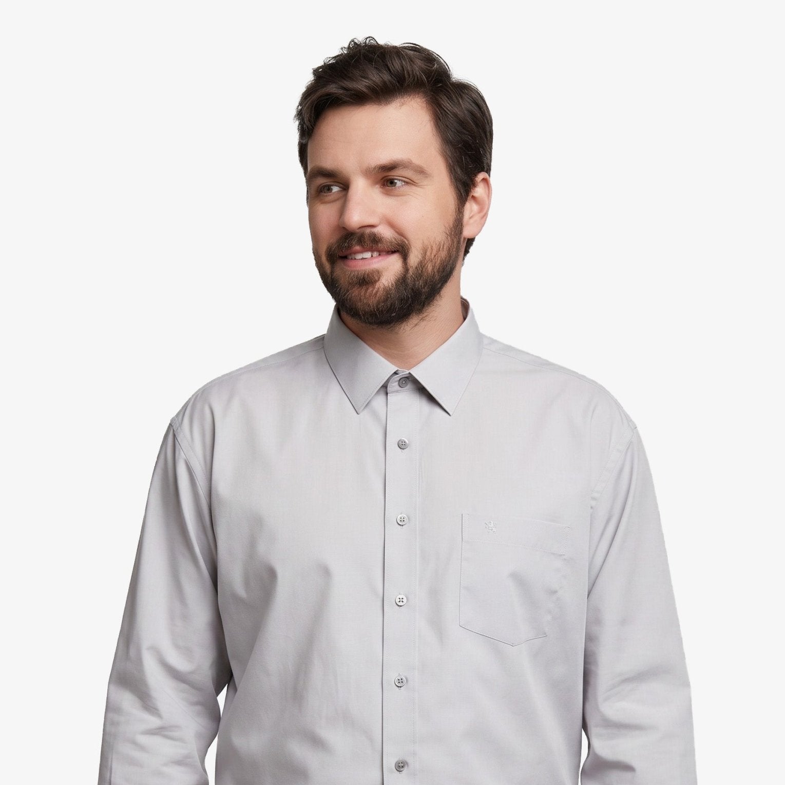 Manchester Camisa de Vestir Lisa Big and Tall - Manga Larga color lila para hombre
