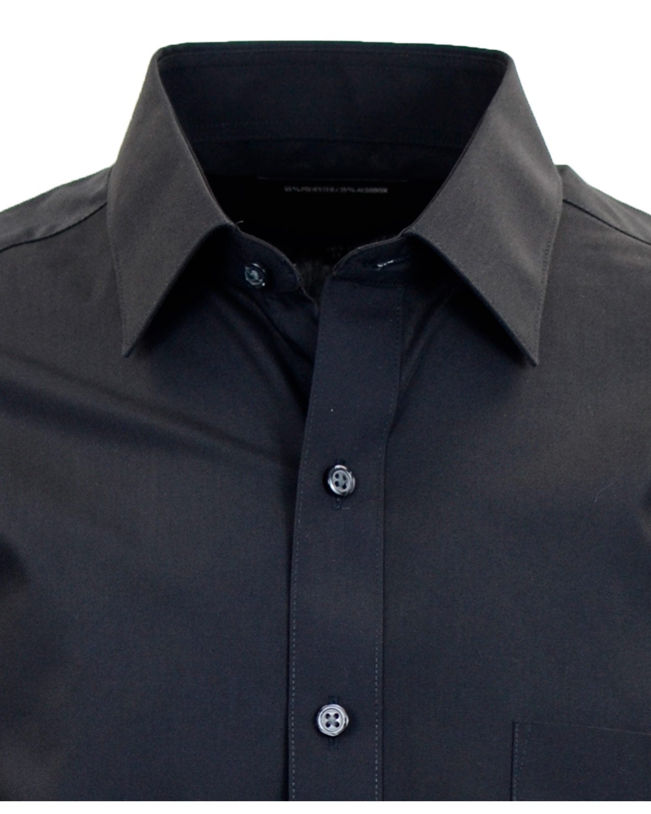 Manchester Camisa de Vestir Lisa en Algodón - Poliéster con Cuello Boss y Puño de Pico - Manchester