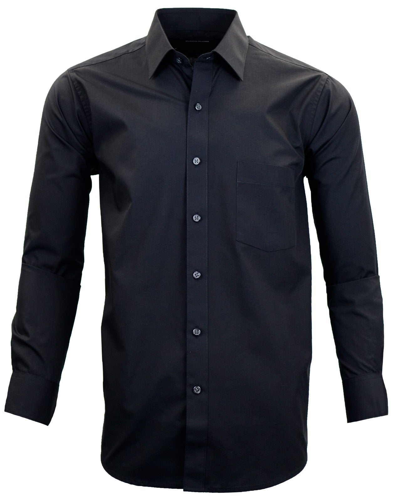 Manchester Camisa de Vestir Lisa en Algodón - Poliéster con Cuello Boss y Puño de Pico - Manchester