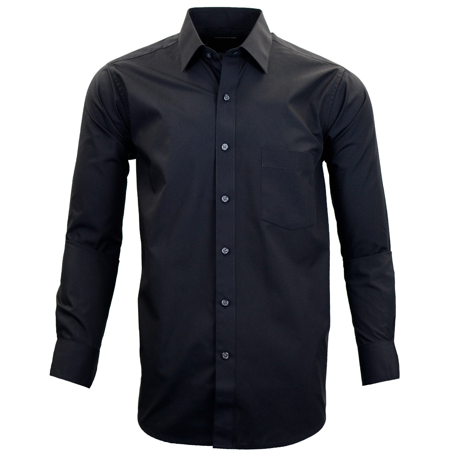 Manchester Camisa de Vestir Lisa en Algodón - Poliéster con Cuello Boss y Puño de Pico - Manchester