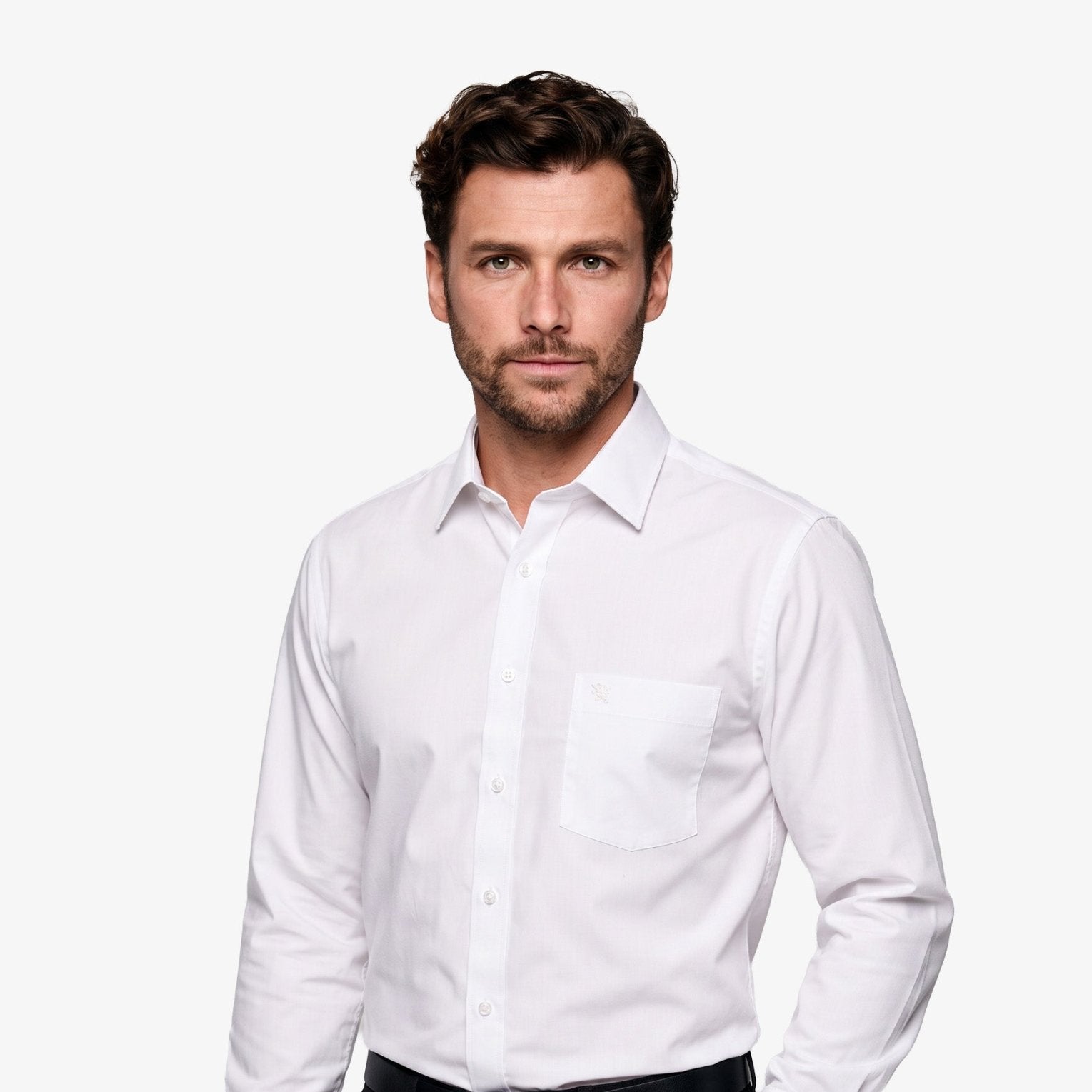 Manchester Camisa de Vestir Mezcla de Algodón y Poliéster - Cuello Ajustable - Manchester