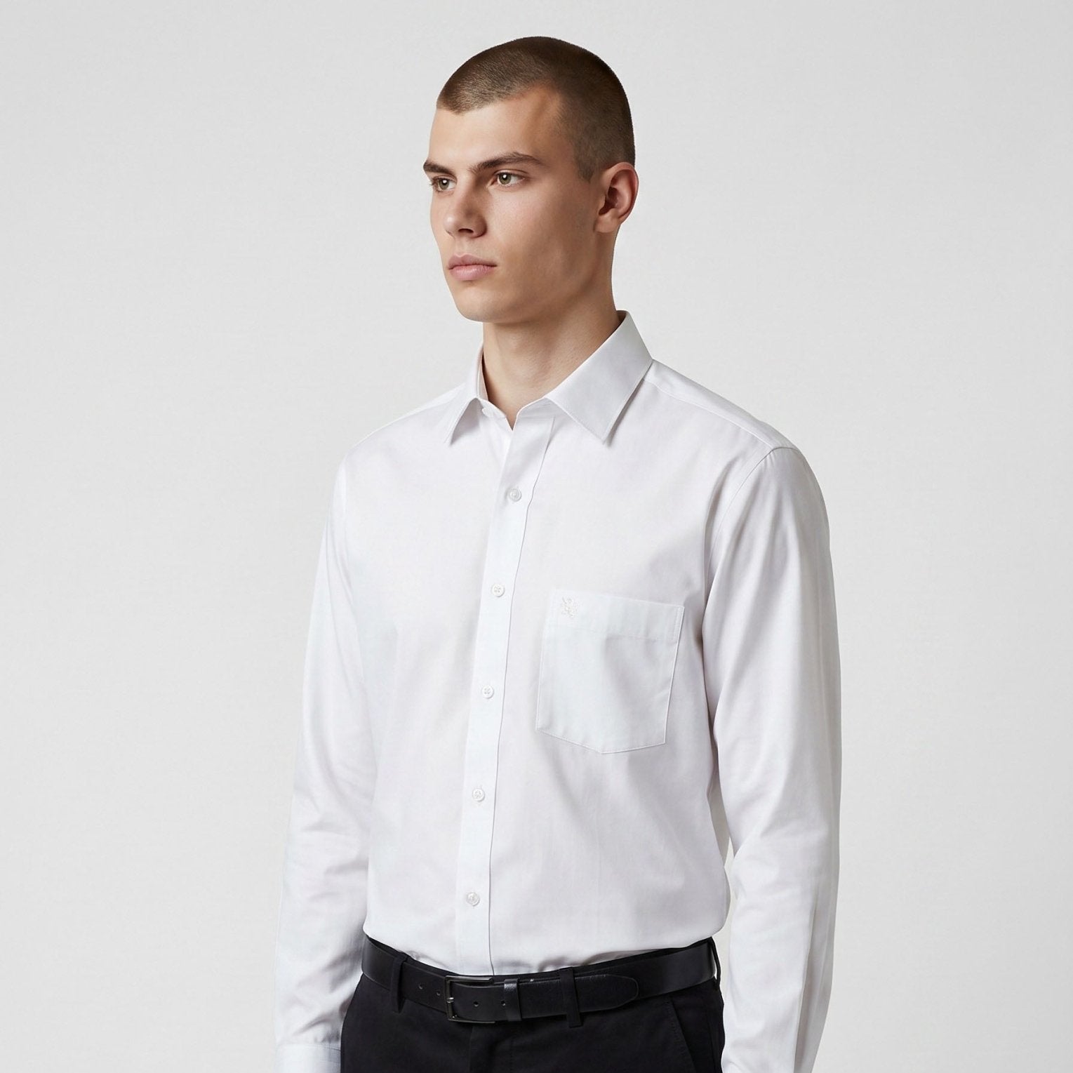 Manchester Camisa de Vestir Mezcla de Algodón y Poliéster - Cuello Ajustable - Manchester