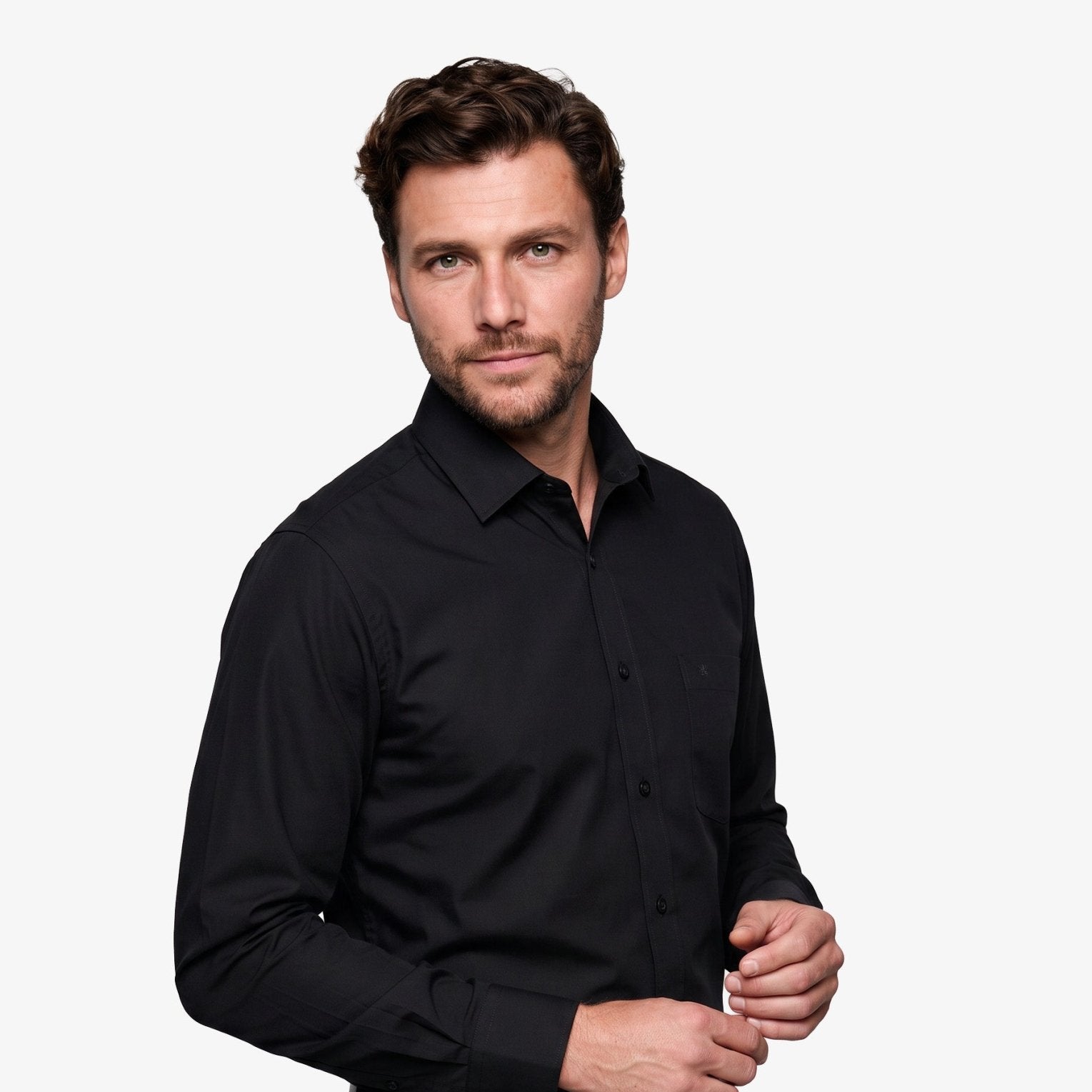 Manchester Camisa de Vestir Mezcla de Algodón y Poliéster - Cuello Ajustable - Manchester