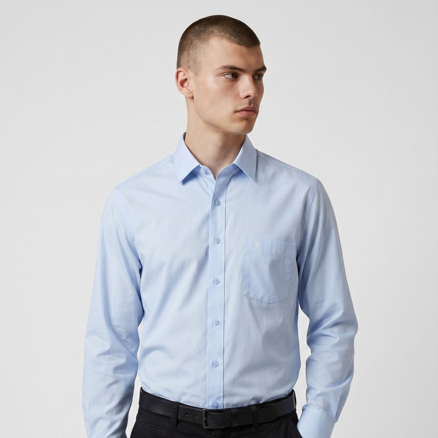 Manchester Camisa de Vestir Mezcla de Algodón y Poliéster - Cuello Ajustable - Manchester