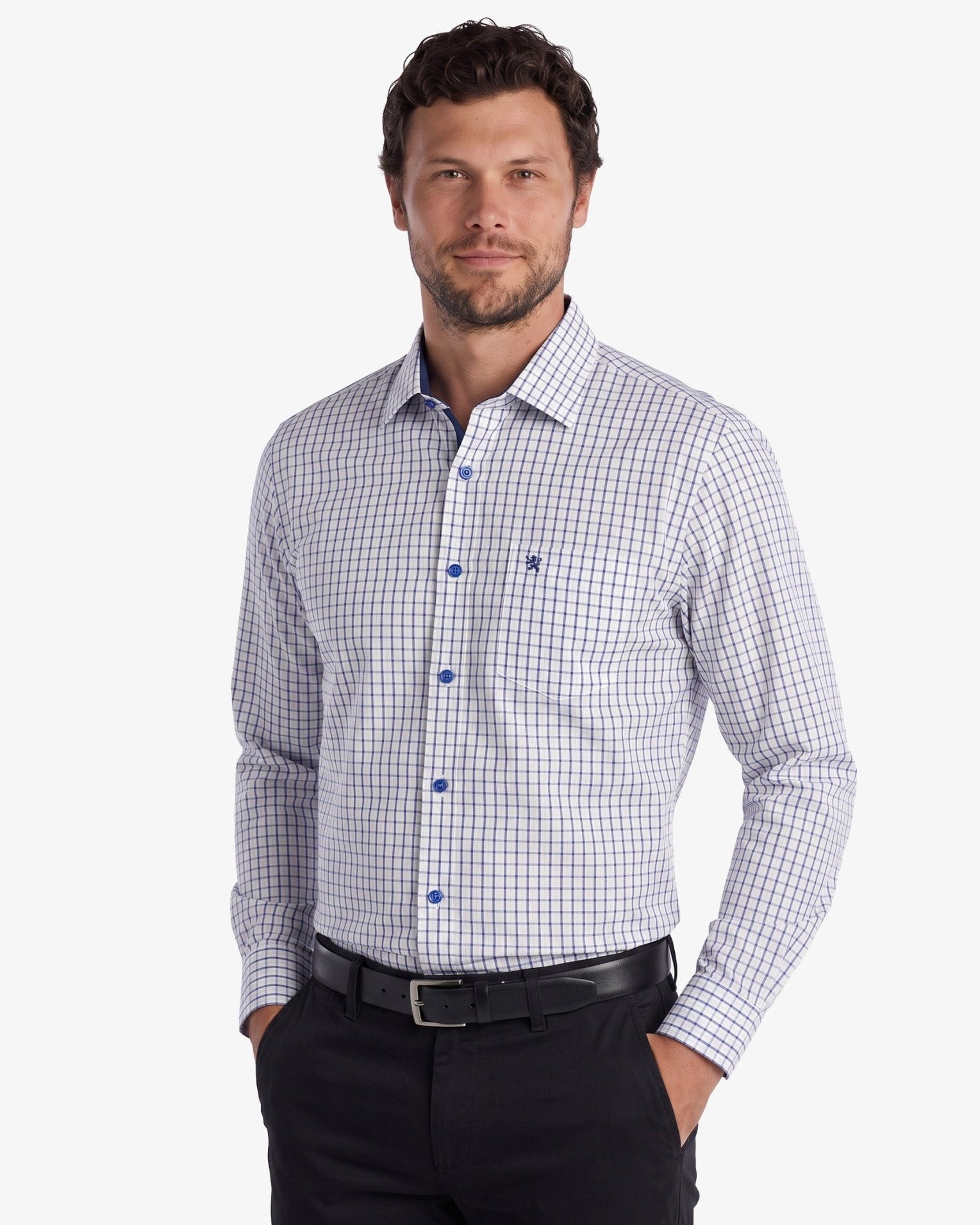 Manchester Camisa de Vestir Rayas Finas Slim Fit - Manchester