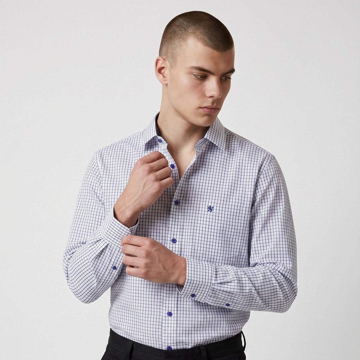 Manchester Camisa de Vestir Rayas Finas Slim Fit - Manchester