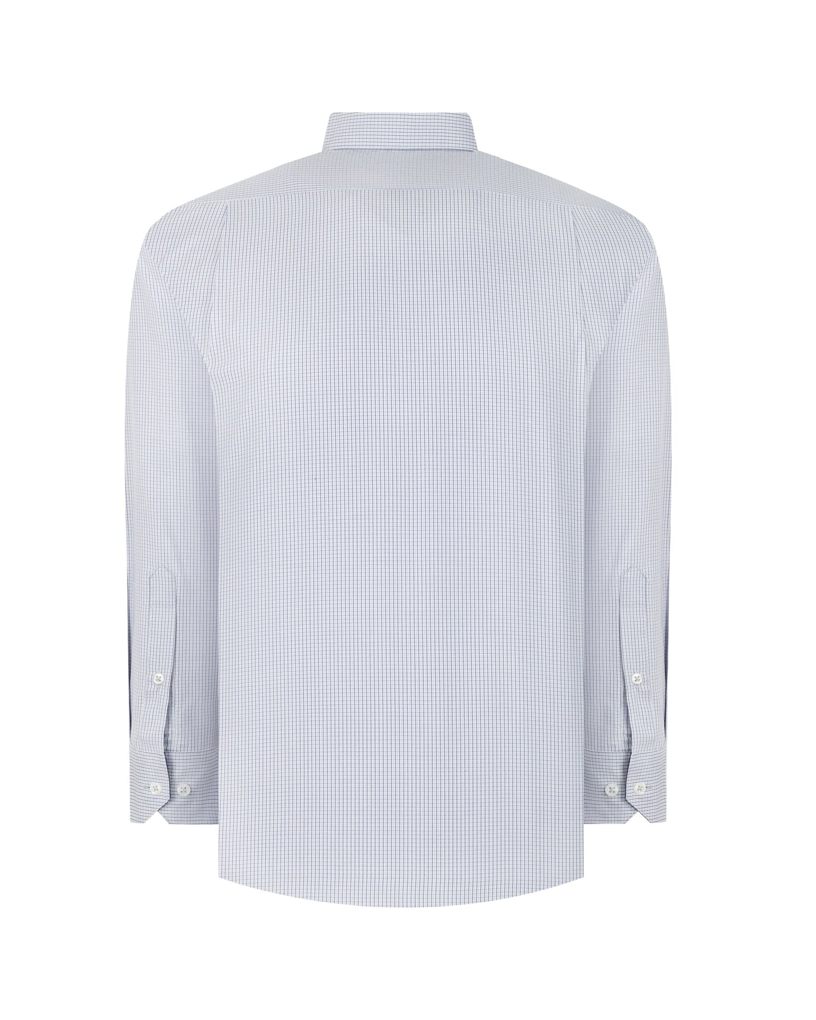 Manchester Camisa de Vestir Regular Fit Estampado de Cuadros Pequeños en Algodón-Poliéster - Manchester