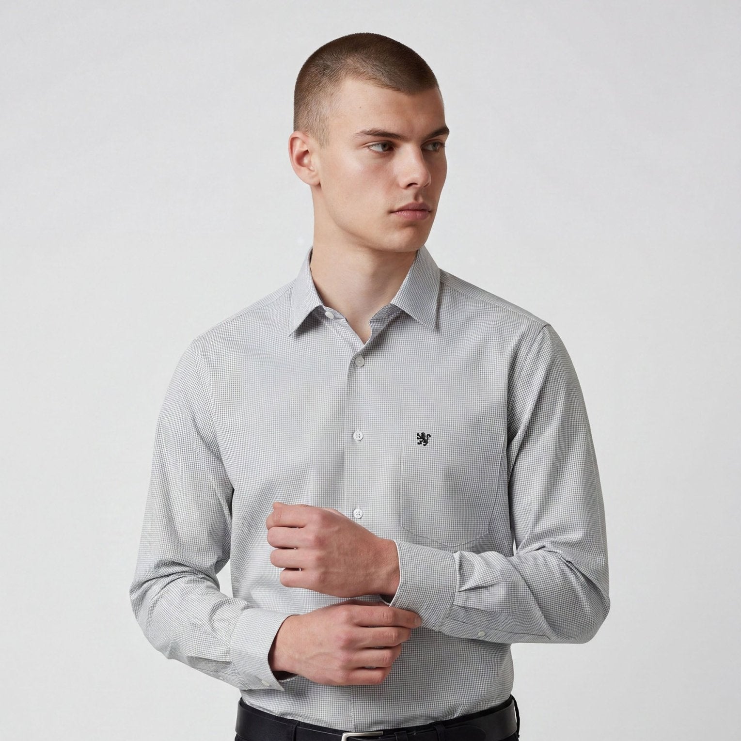 Manchester Camisa de Vestir Slim Fit Algodón y Poliéster - Manga Larga - Manchester