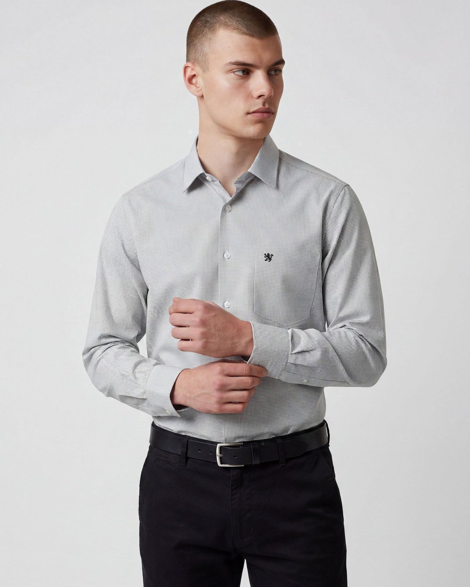 Manchester Camisa de Vestir Slim Fit Algodón y Poliéster - Manga Larga - Manchester