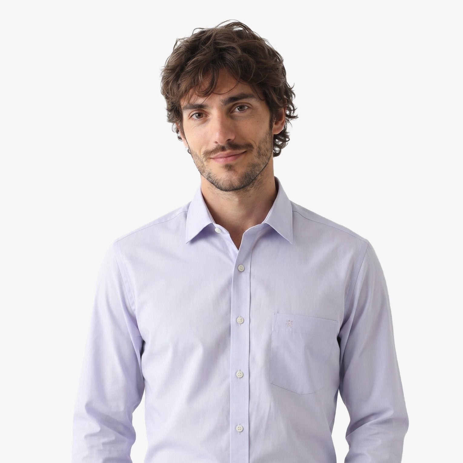 Manchester Camisa de Vestir Slim Fit Algodón y Poliéster- Manga Larga - Manchester