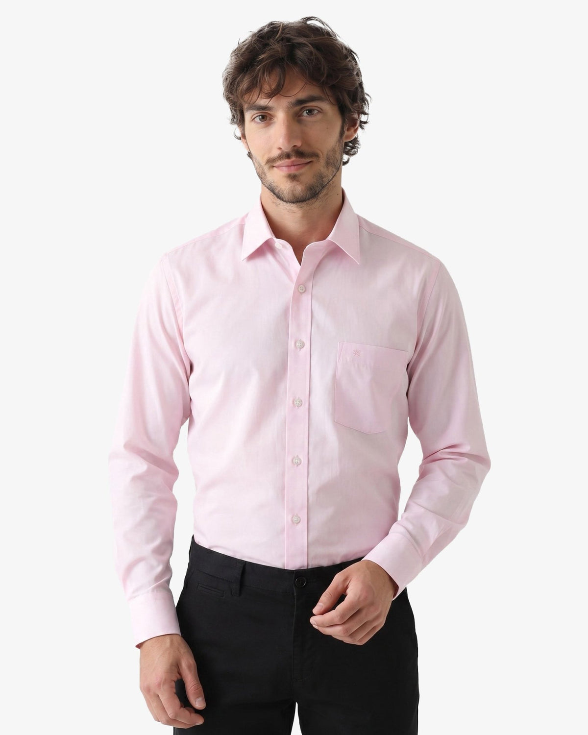 Manchester Camisa de Vestir Slim Fit Algodón y Poliéster- Manga Larga - Manchester