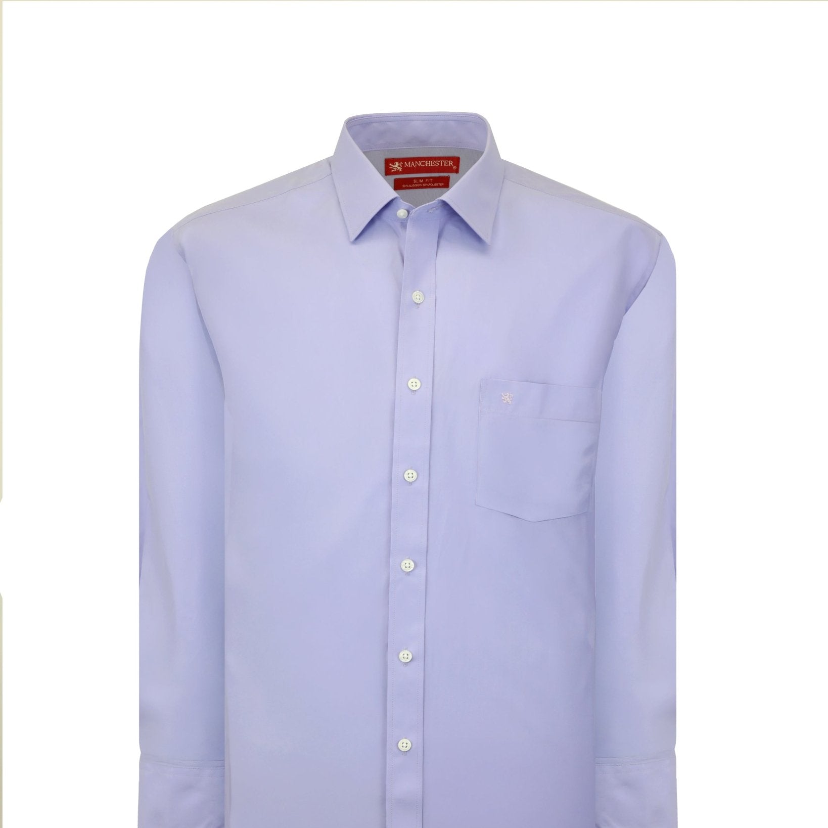 Manchester Camisa de Vestir Slim Fit Algodón y Poliéster- Manga Larga - Manchester
