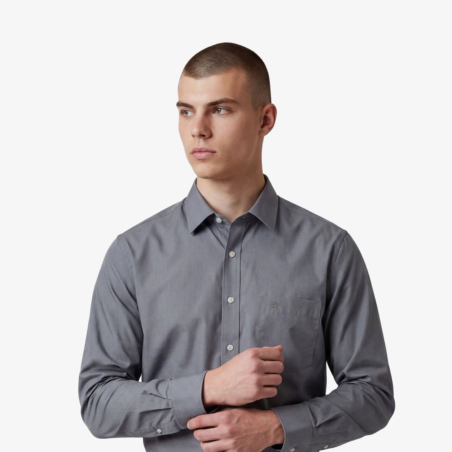 Manchester Camisa de Vestir Slim Fit Algodón y Poliéster- Manga Larga - Manchester