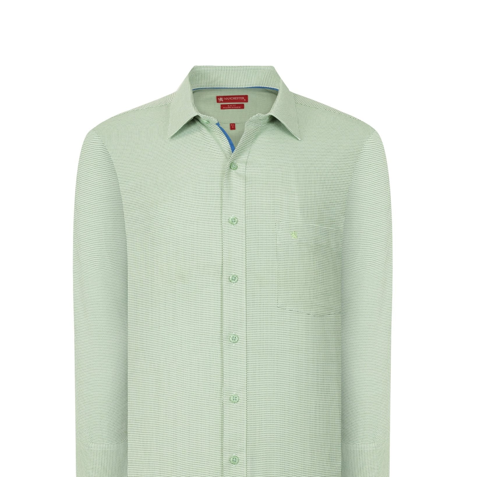 Manchester Camisa de Vestir Slim Fit Mezcla Algodón y Poliéster Manga Larga - Manchester