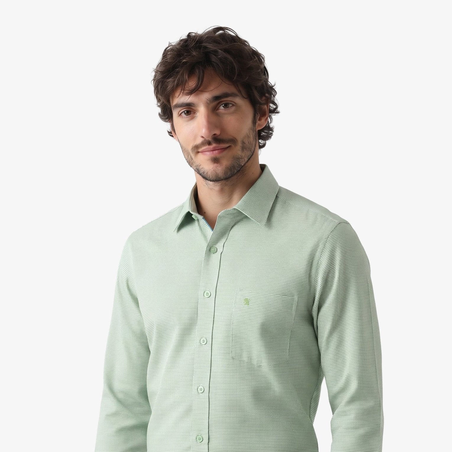 Manchester Camisa de Vestir Slim Fit Mezcla Algodón y Poliéster Manga Larga - Manchester