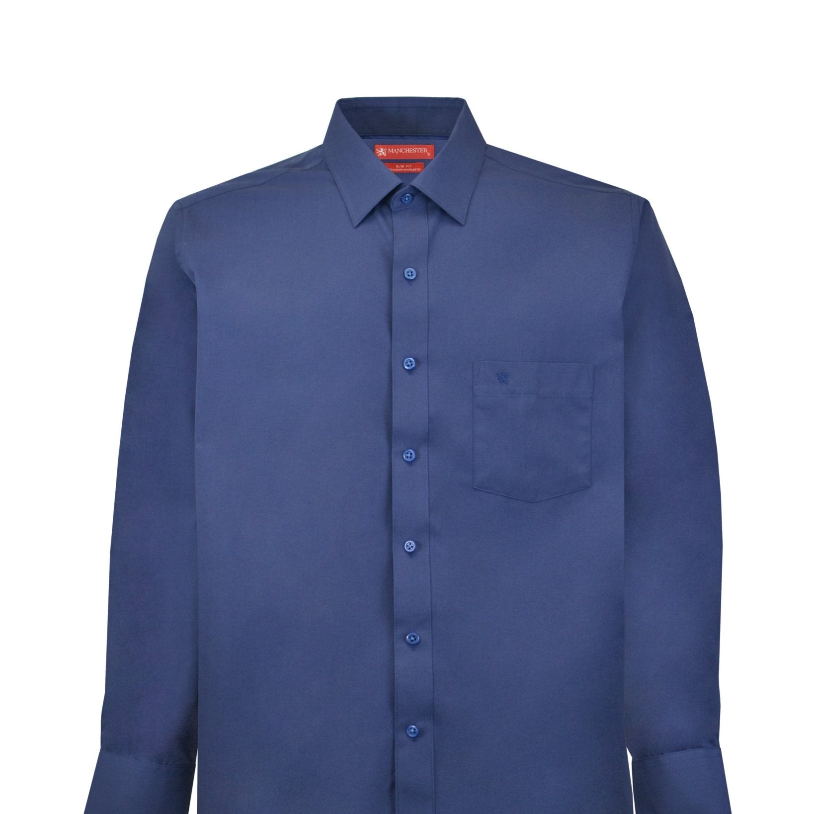 Manchester Camisa de Vestir Slim Fit Puños Convertibles - Mezcla de algodón - Manchester
