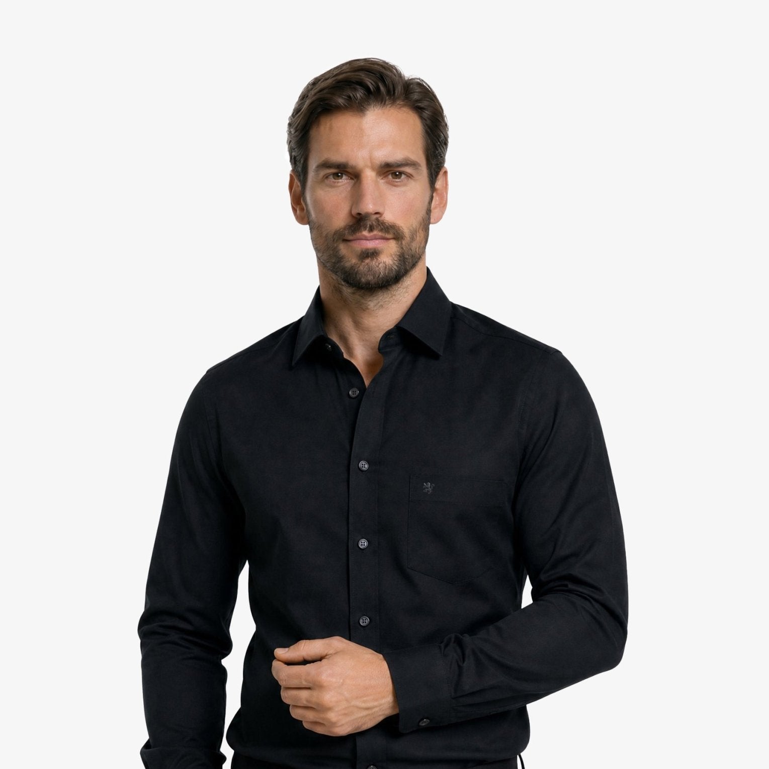 Manchester Camisa de Vestir Slim Fit Puños Convertibles - Mezcla de algodón - Manchester
