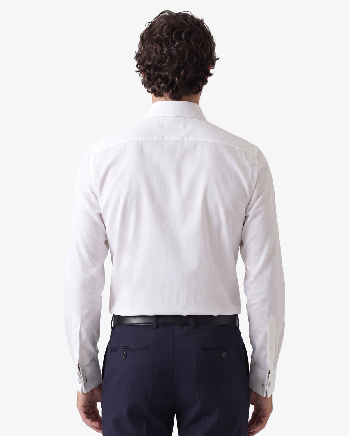 Manchester Camisa Etiqueta 100% Algodón Puño Francés Tapeta Oculta Slim Fit - Manchester