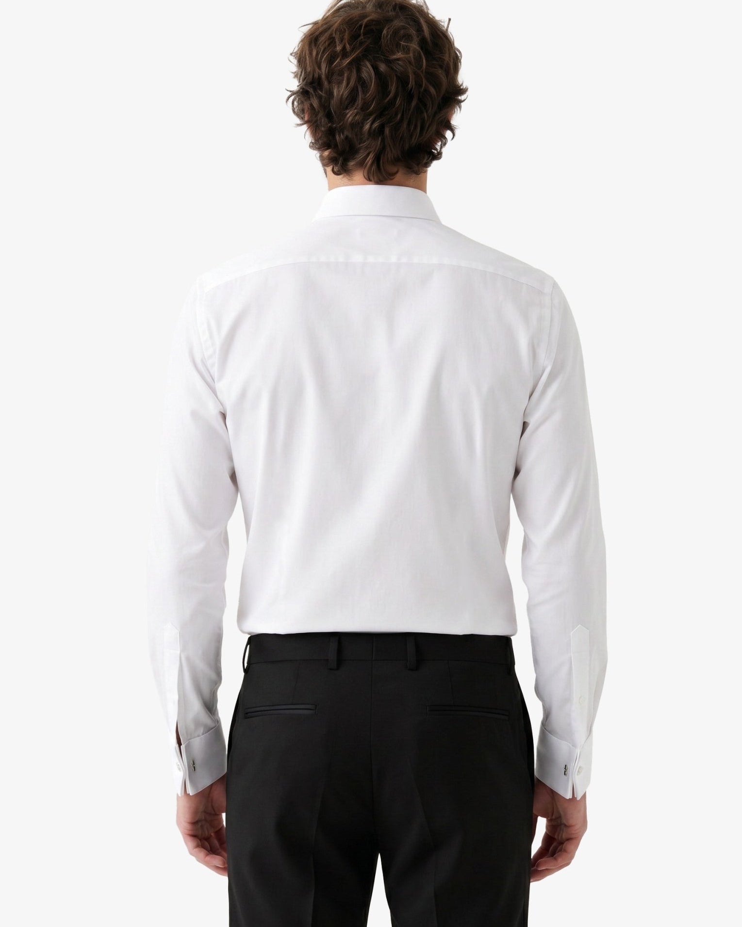 Manchester Camisa Etiqueta Cuello Ajustable Algodón y Poliéster color blanco para hombre