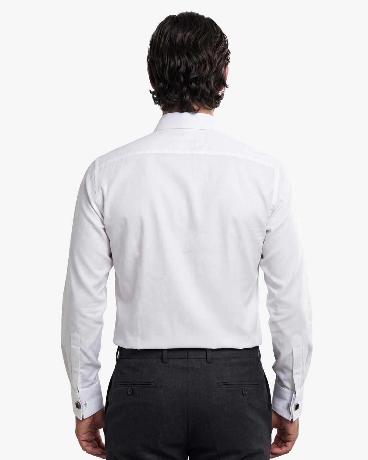 Manchester Camisa Etiqueta Cuello Ajustable Puño Francés Tapeta Oculta - Manchester