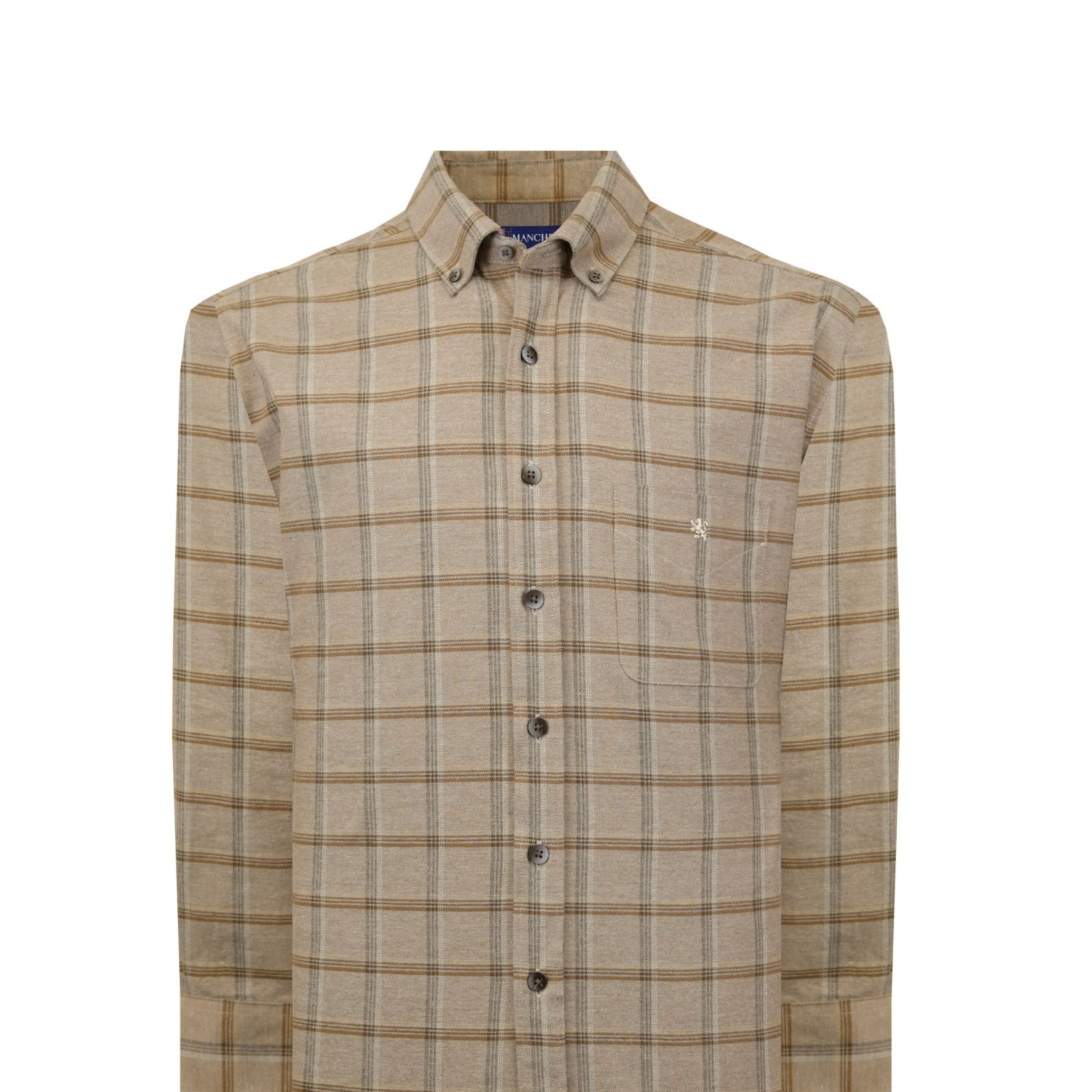 Manchester Camisa Franela en Cuadros Cuello Button Down - Manchester