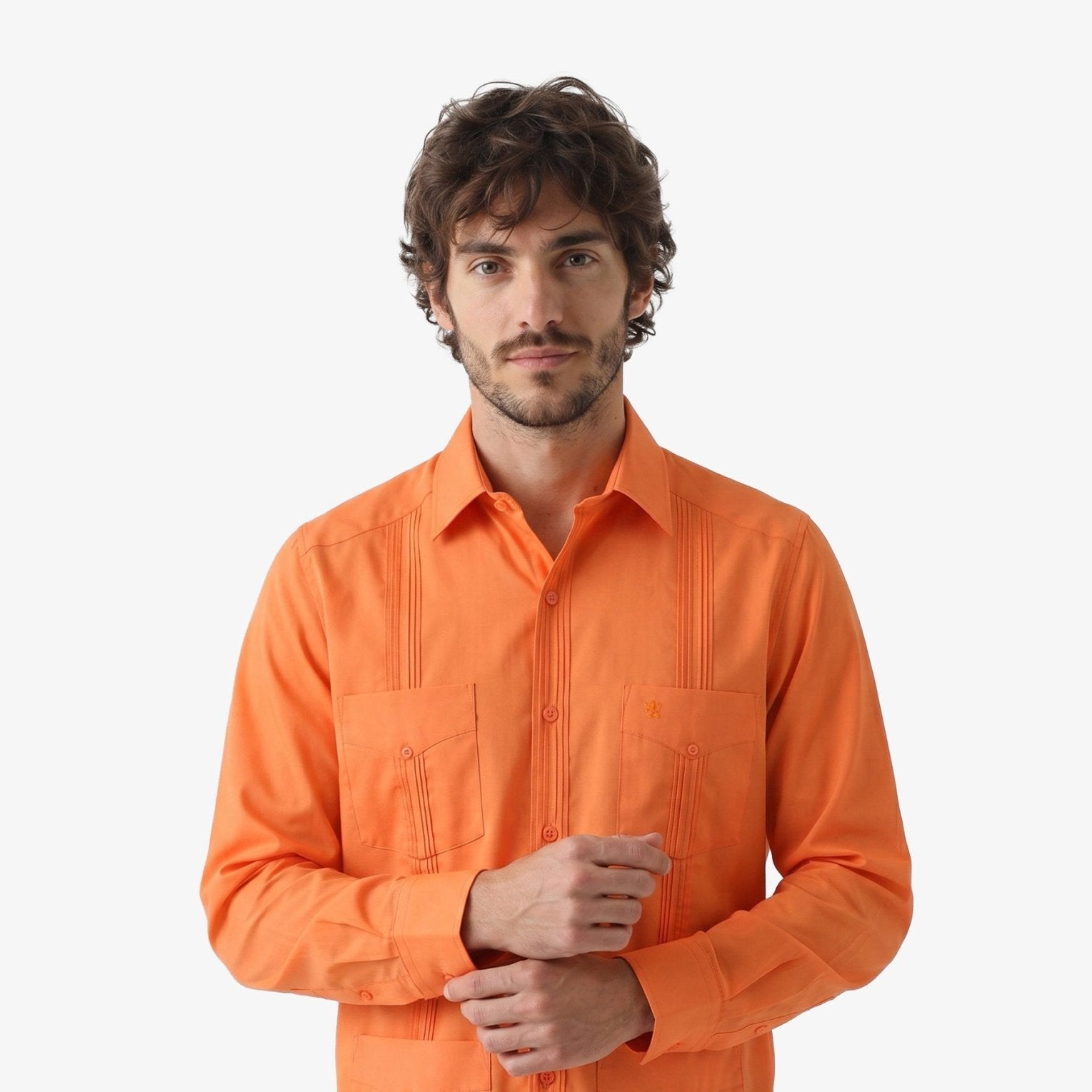 Manchester Camisa Guayabera 100% Algodón - Manga Larga - Manchester