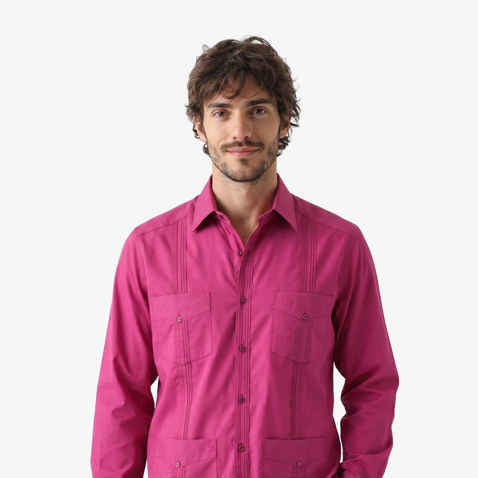 Manchester Camisa Guayabera 100% Algodón - Manga Larga - Manchester