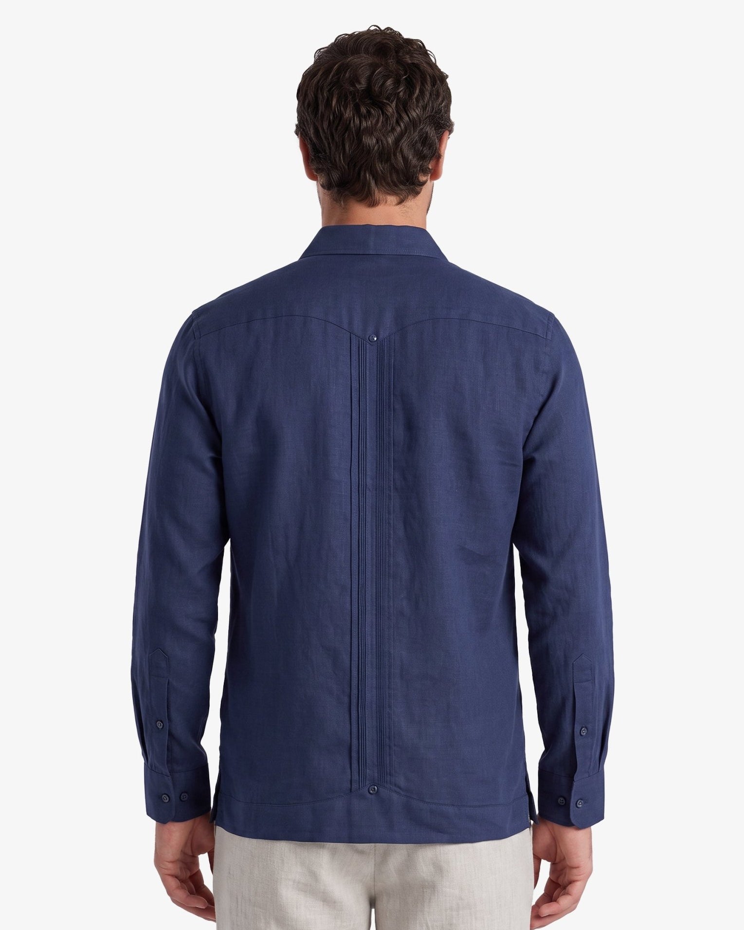 Manchester Camisa Guayabera 100% Algodón - Manga Larga - Manchester