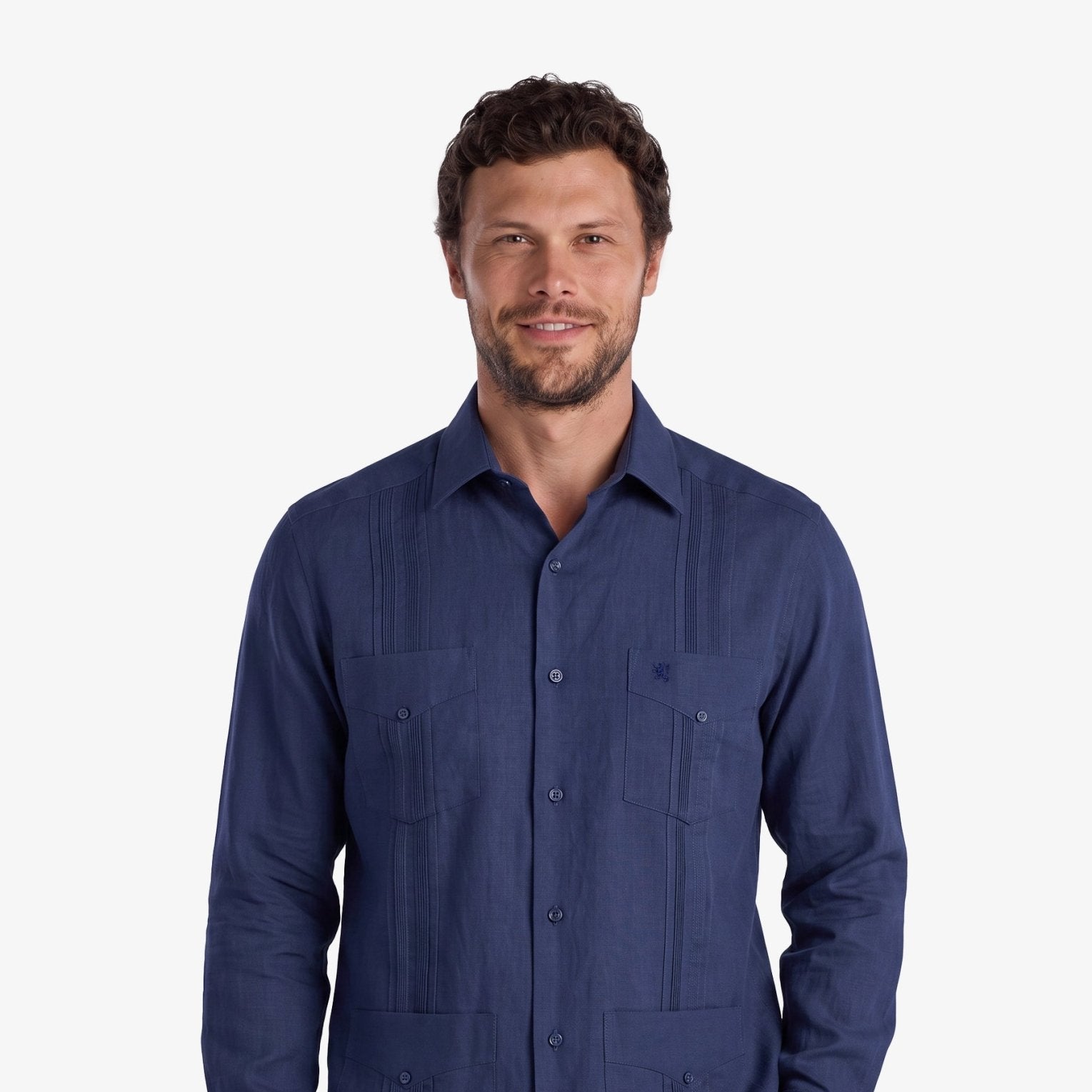 Manchester Camisa Guayabera 100% Algodón - Manga Larga - Manchester