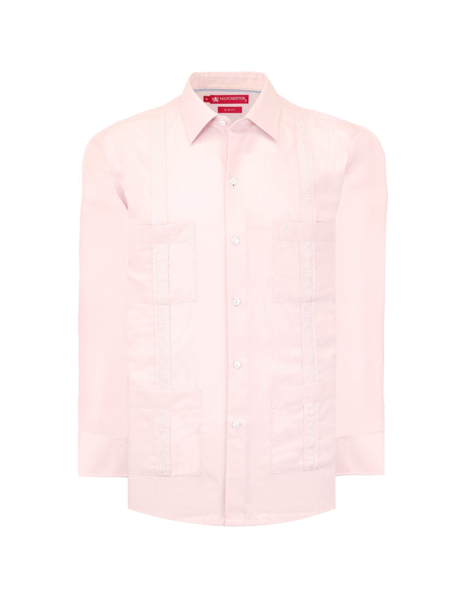 Manchester Camisa Guayabera Casual Slim Fit Algodón y Poliéster - Manga Larga - Manchester