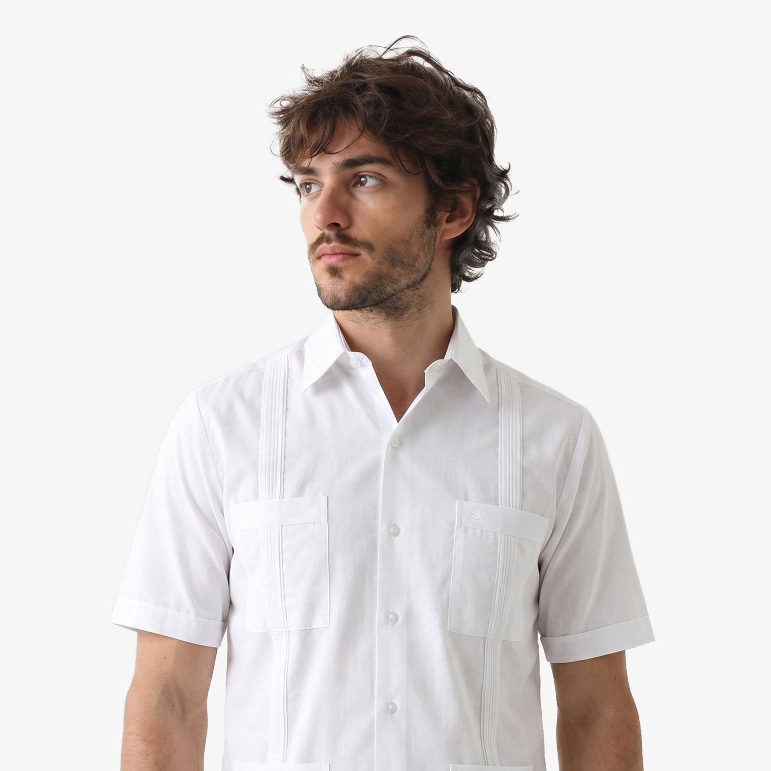 Manchester Camisa Guayabera Corta Algodón y Poliéster Manga Corta - Manchester