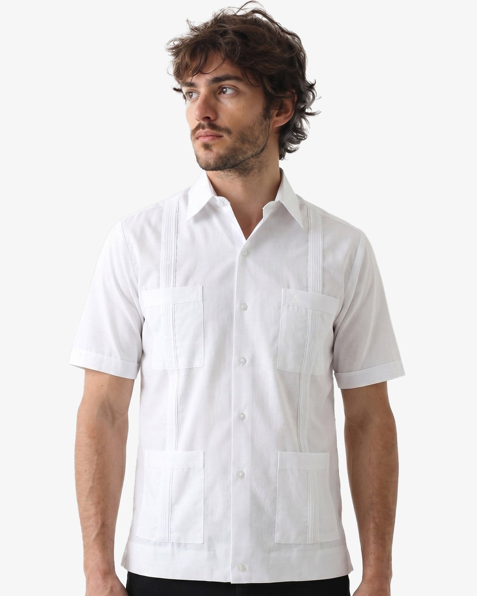 Manchester Camisa Guayabera Corta Algodón y Poliéster Manga Corta - Manchester