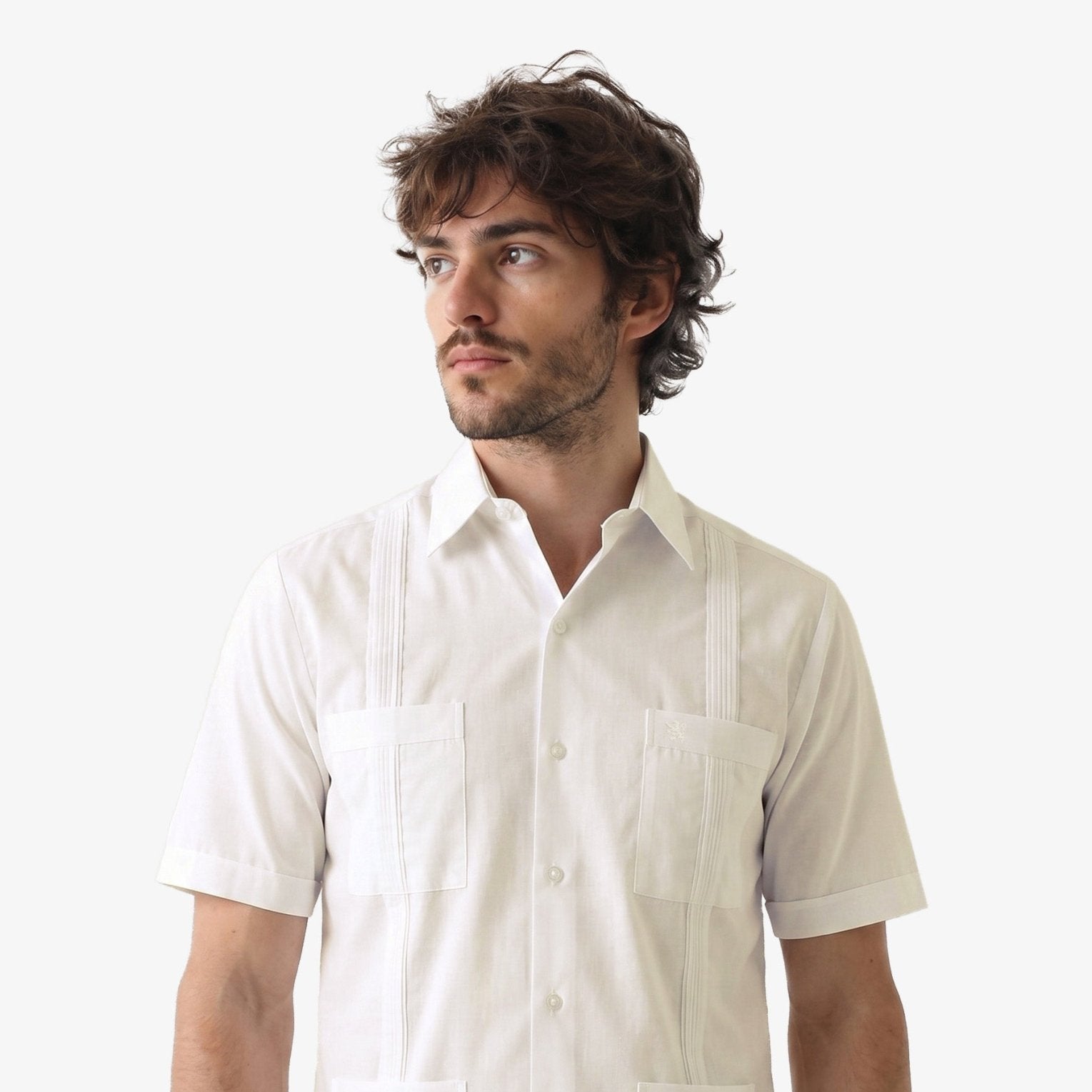Manchester Camisa Guayabera Corta Algodón y Poliéster Manga Corta - Manchester