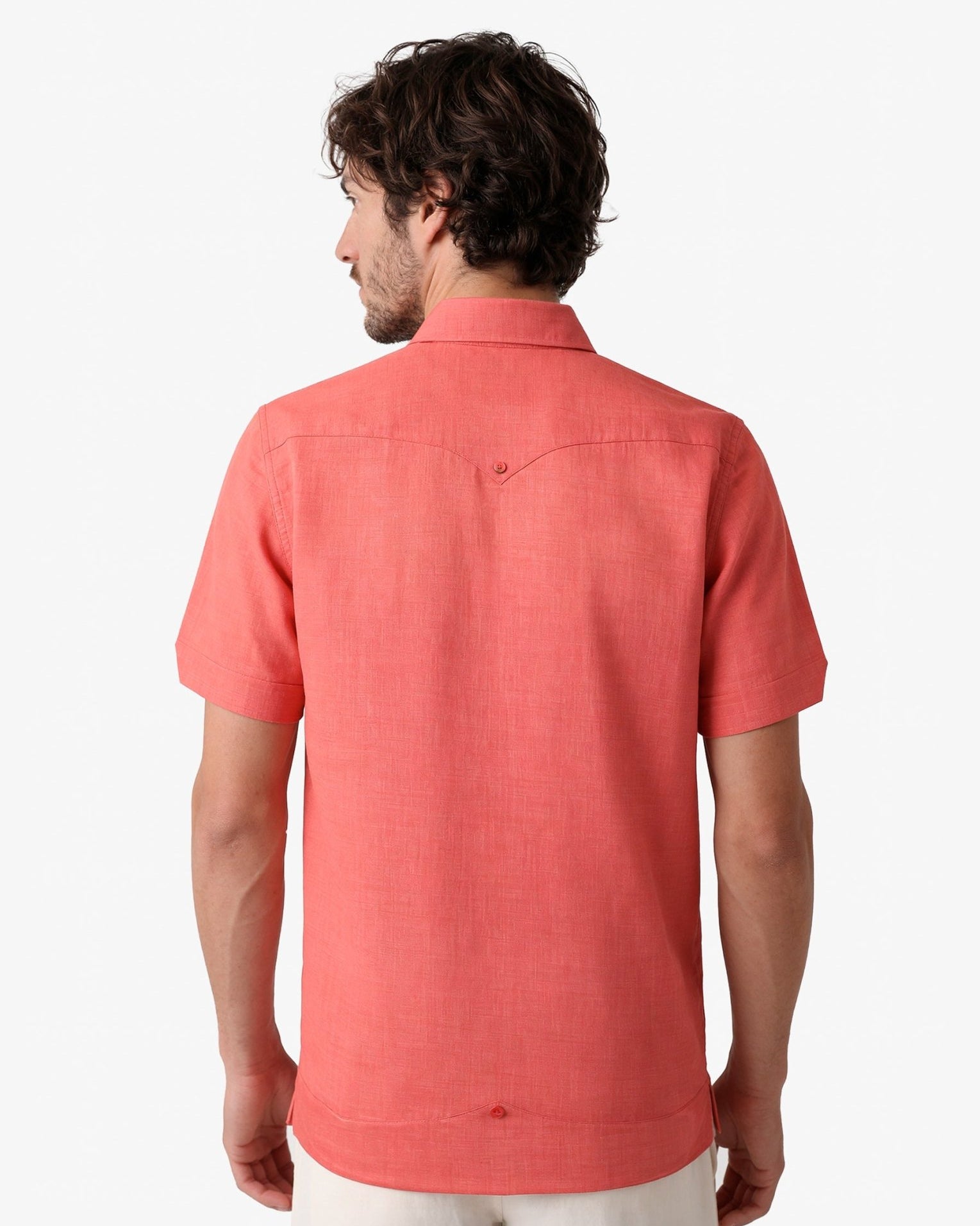 Manchester Camisa Guayabera Slim Fit Poliéster y Algodón Manga Corta - Manchester