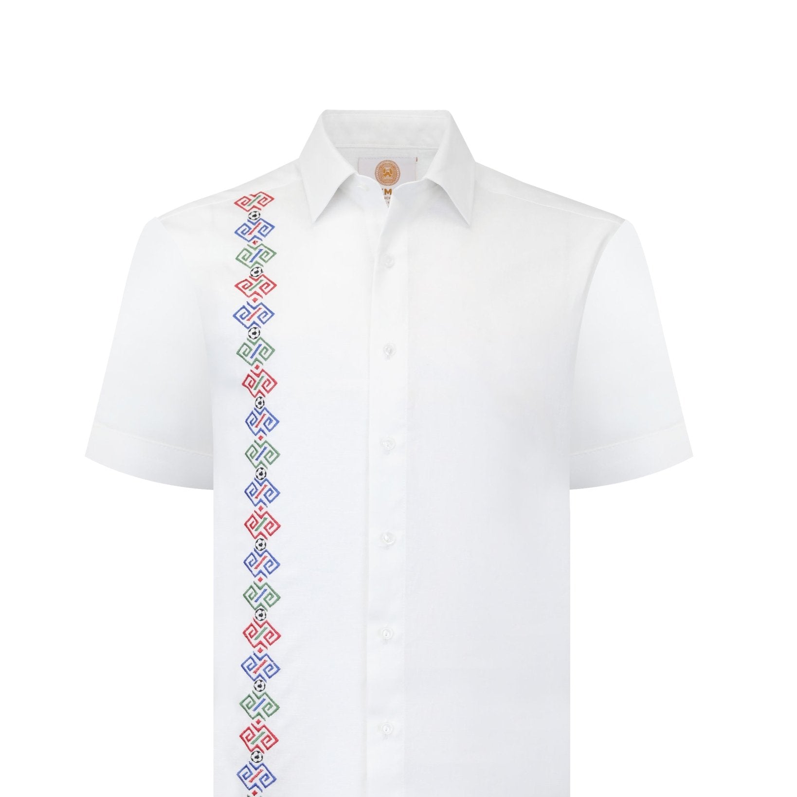 Manchester Camisa Lino Mundial 2026 Manga Corta - Frescura Tipo Guayabera - Manchester