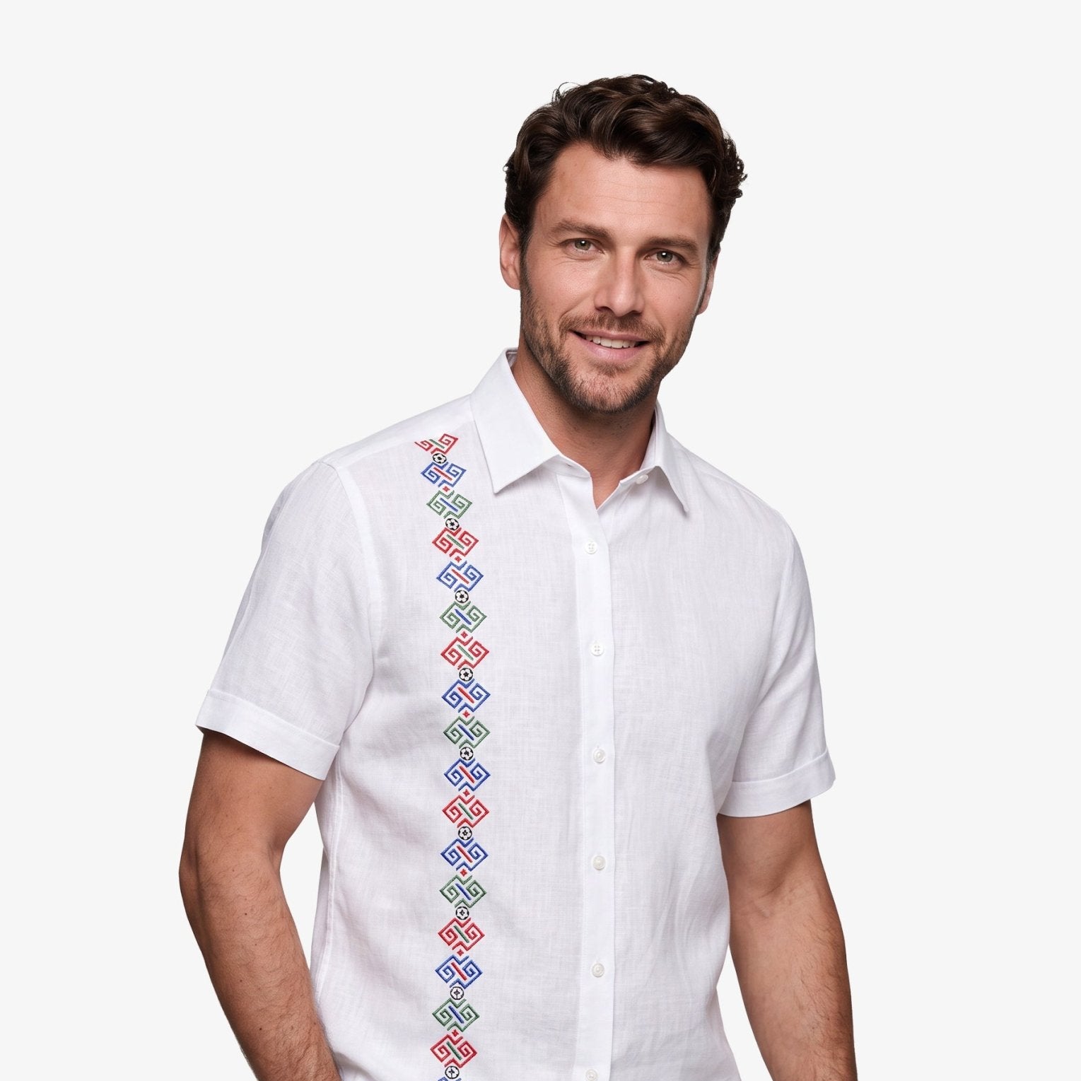 Manchester Camisa Lino Mundial 2026 Manga Corta - Frescura Tipo Guayabera - Manchester