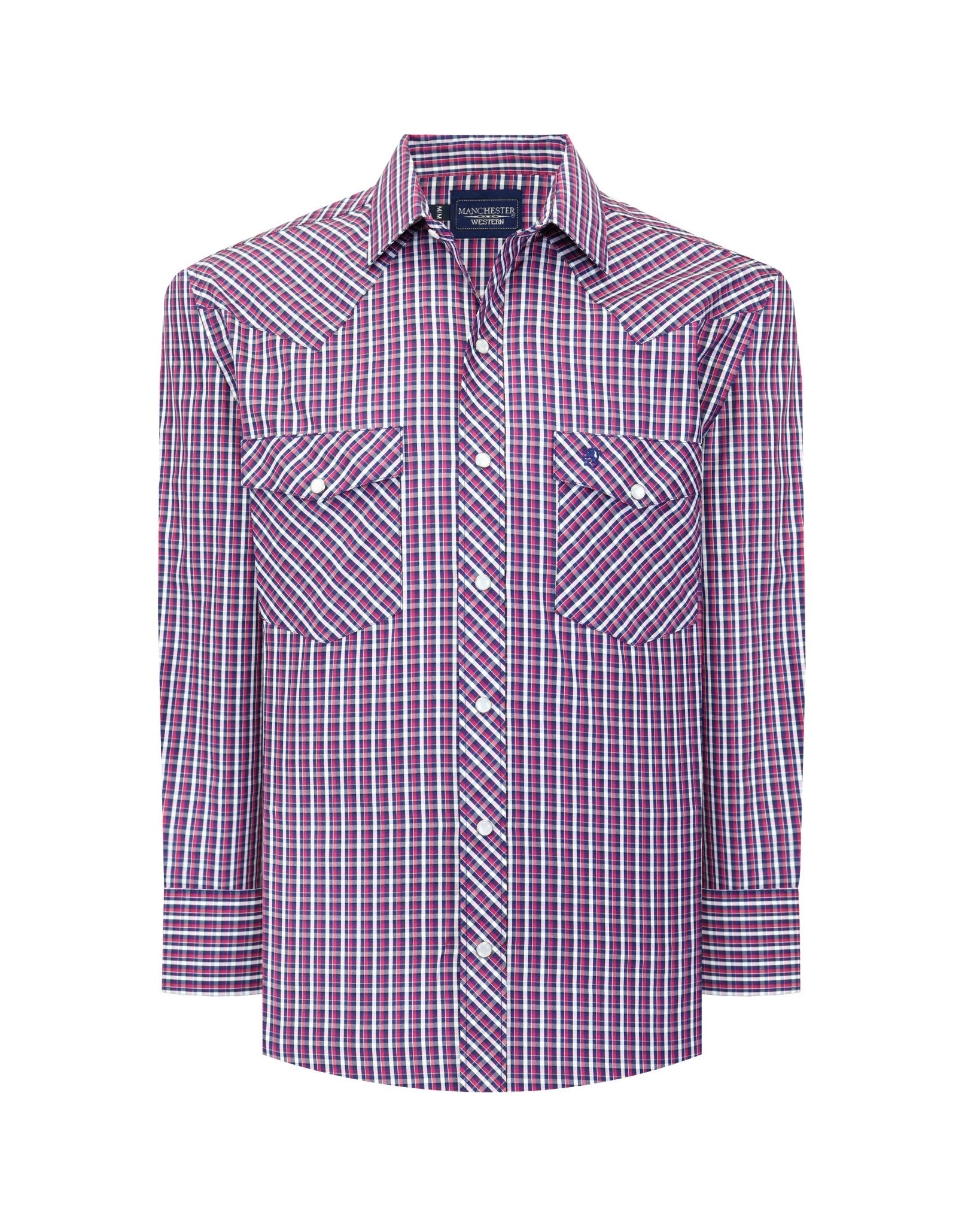 Manchester Camisa Vaquera Cuadros Algodón - Poliéster Manga Larga - Manchester