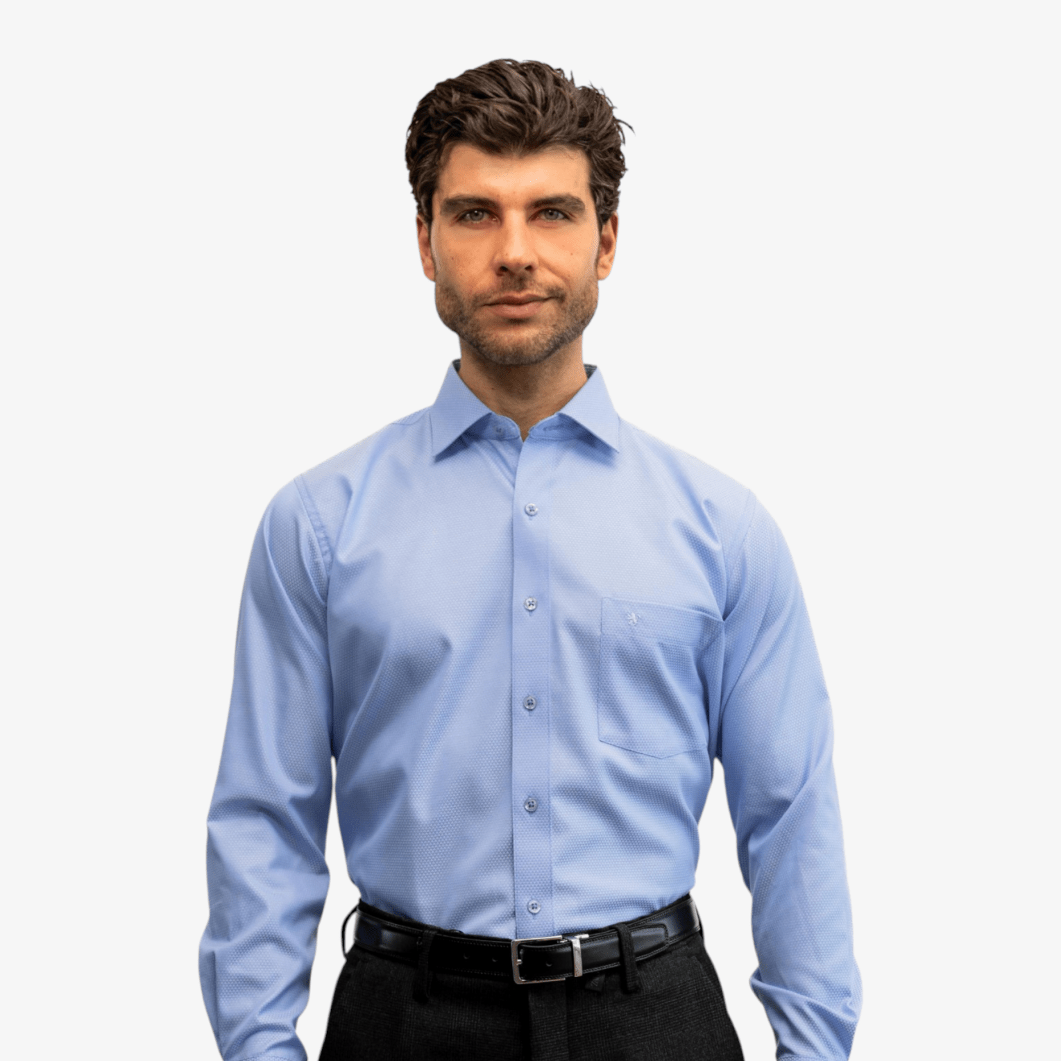 Manchester Camisa Vestir Algodón-Poliéster Diseño Liso Manga Larga - Manchester