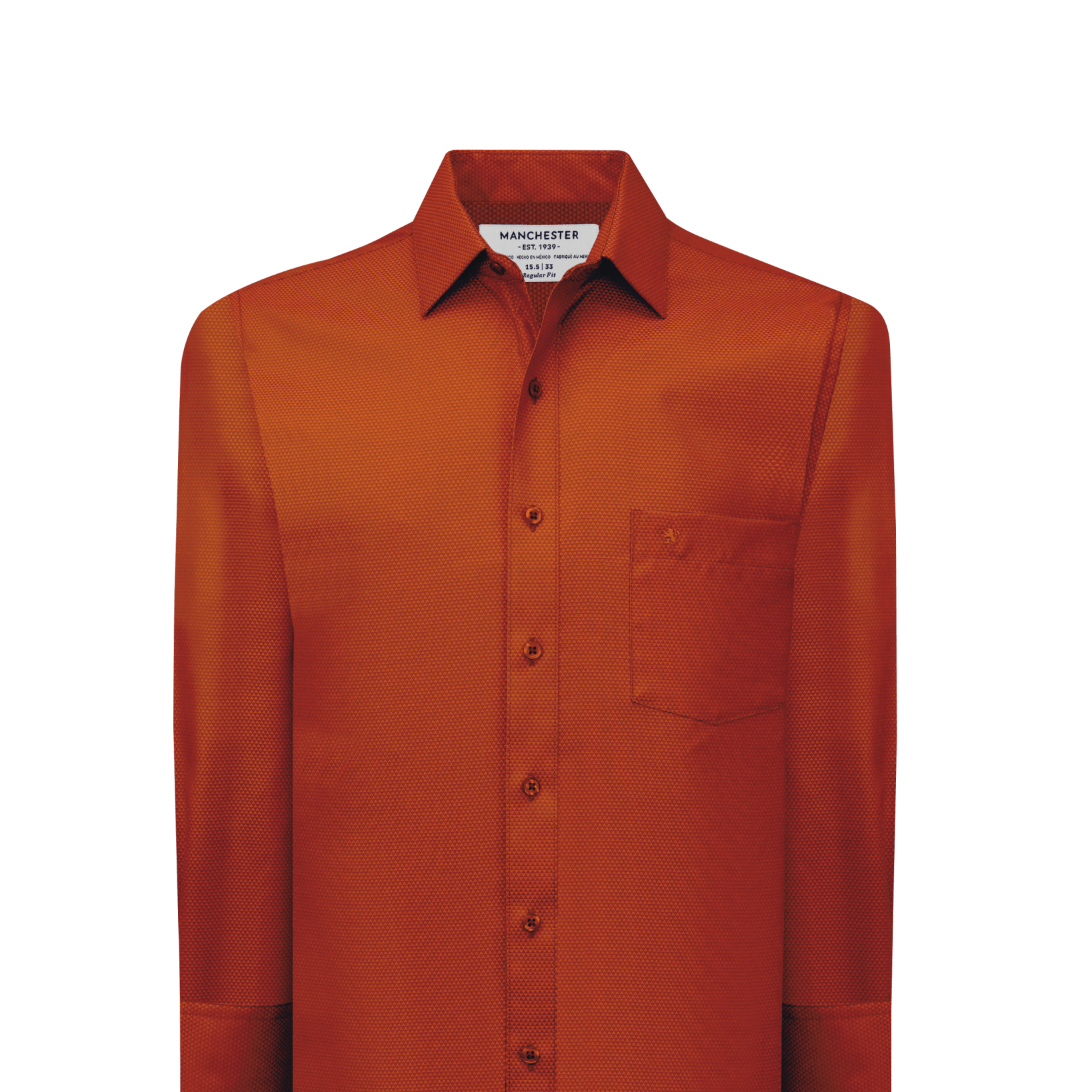Manchester Camisa Vestir Algodón - Poliéster Diseño Liso Manga Larga - Manchester