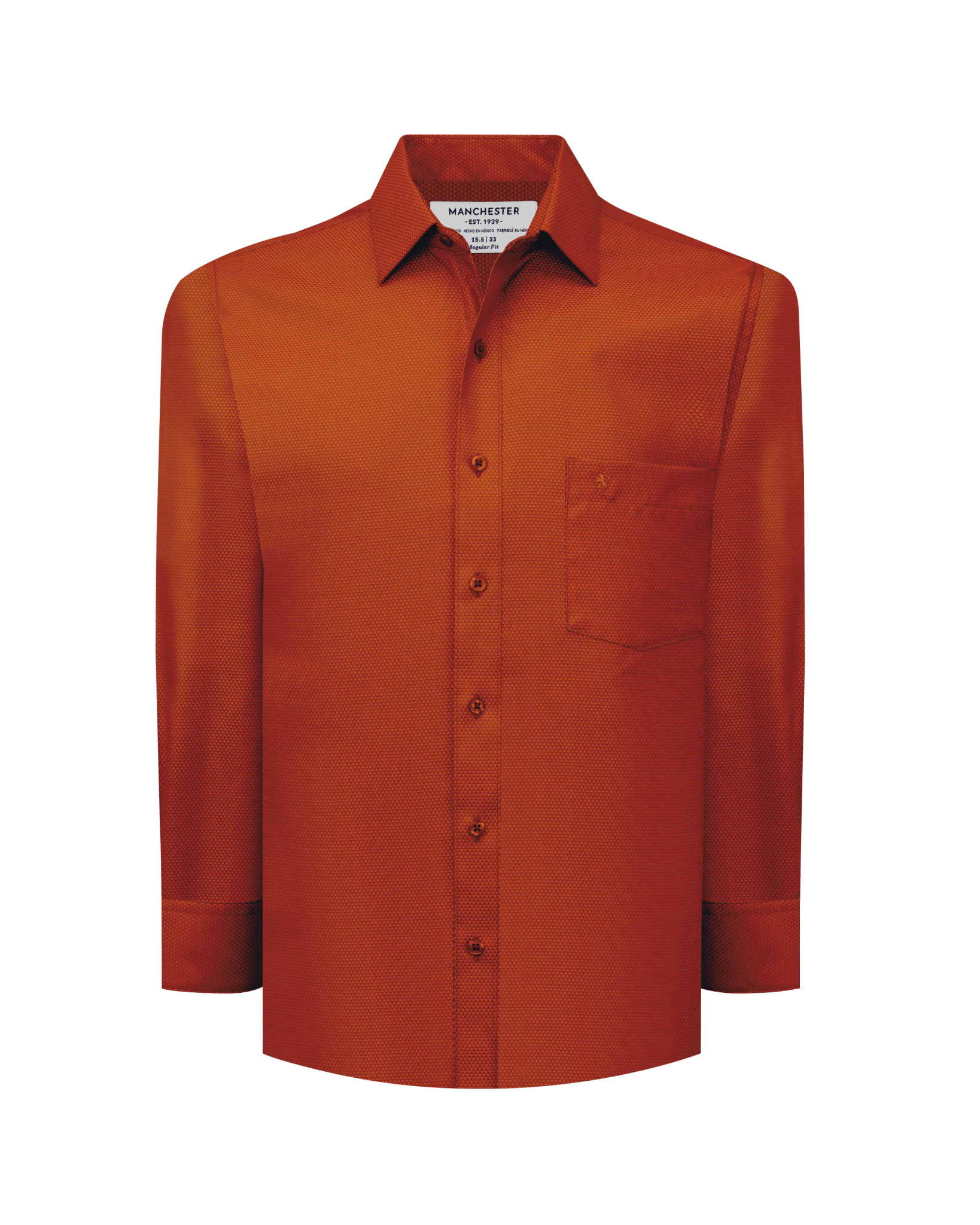 Manchester Camisa Vestir Algodón - Poliéster Diseño Liso Manga Larga - Manchester