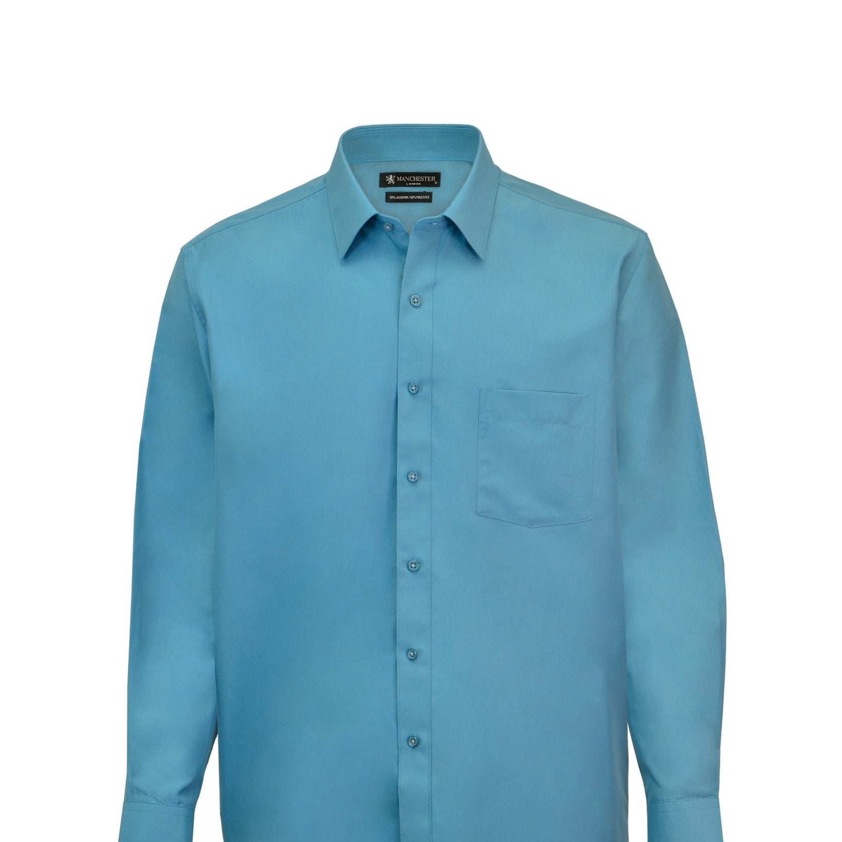 Manchester Camisa Vestir Algodón - Poliéster - Manga Larga - Manchester