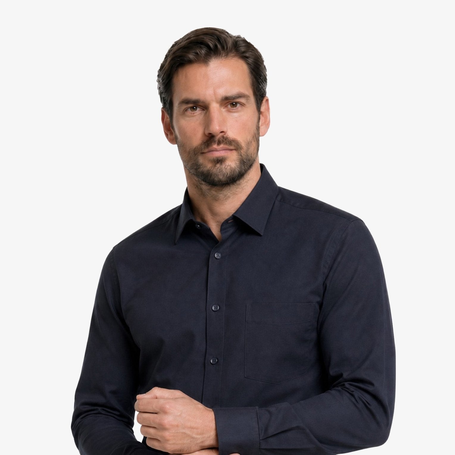 Manchester Camisa Vestir Algodón-Poliéster - Manga Larga color oxford para hombre