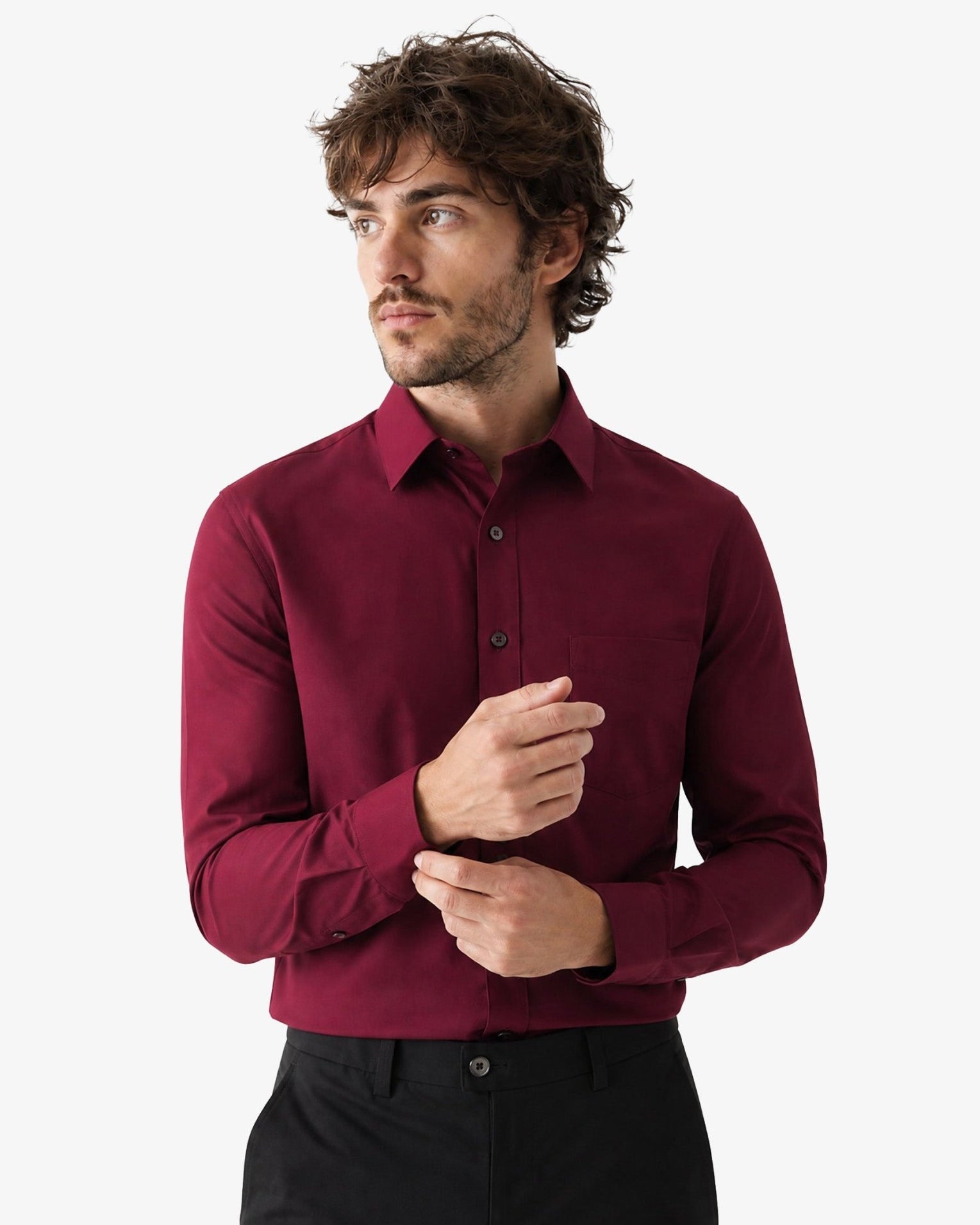 Manchester Camisa Vestir Algodón-Poliéster - Manga Larga para hombre