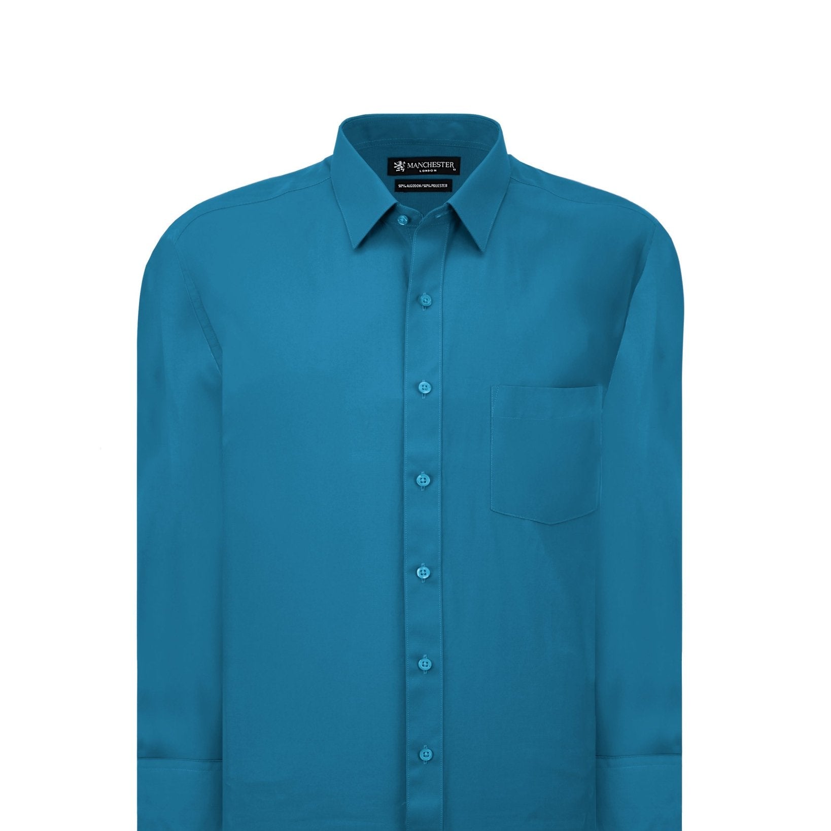 Manchester Camisa Vestir Algodón - Poliéster - Manga Larga - Manchester