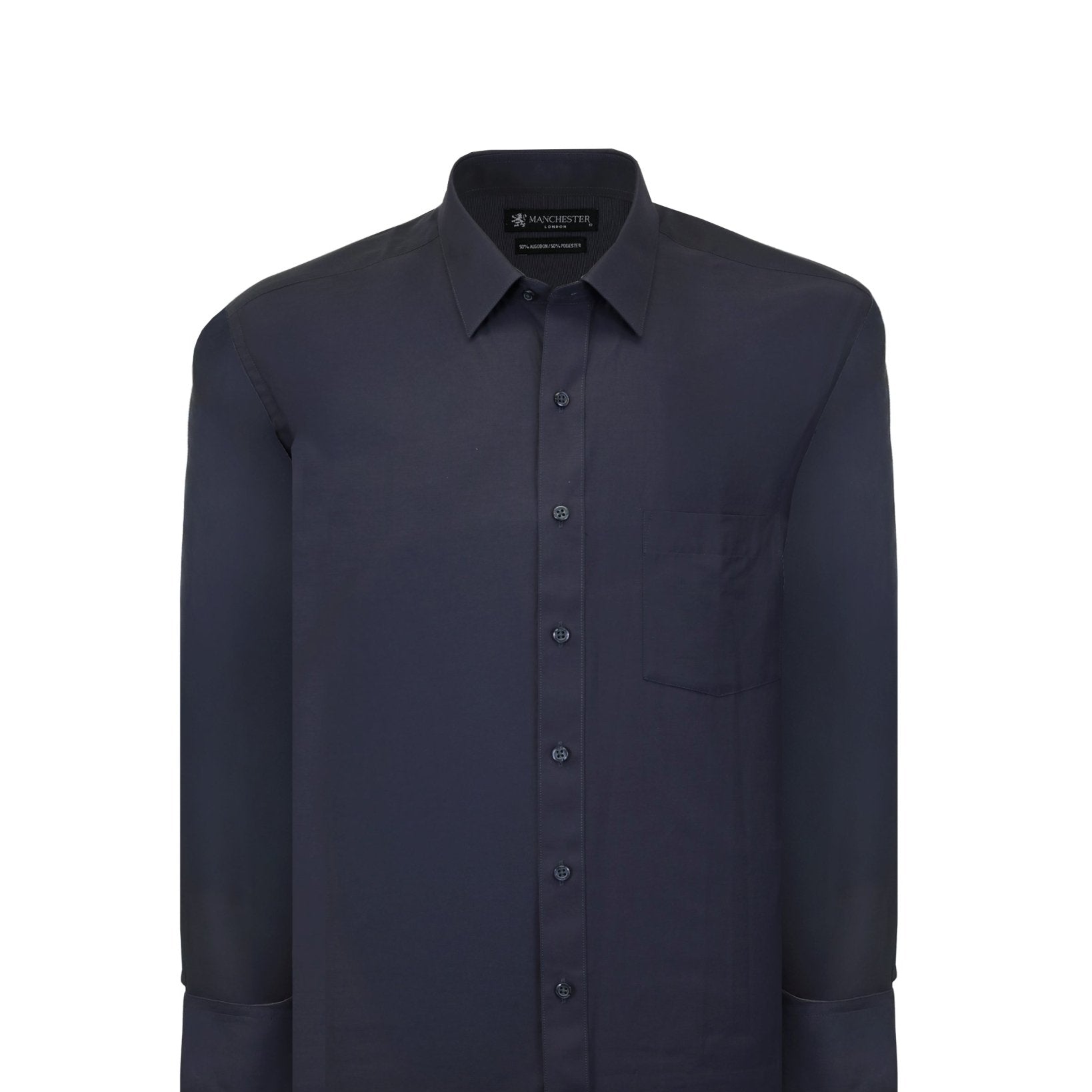 Manchester Camisa Vestir Algodón - Poliéster - Manga Larga - Manchester